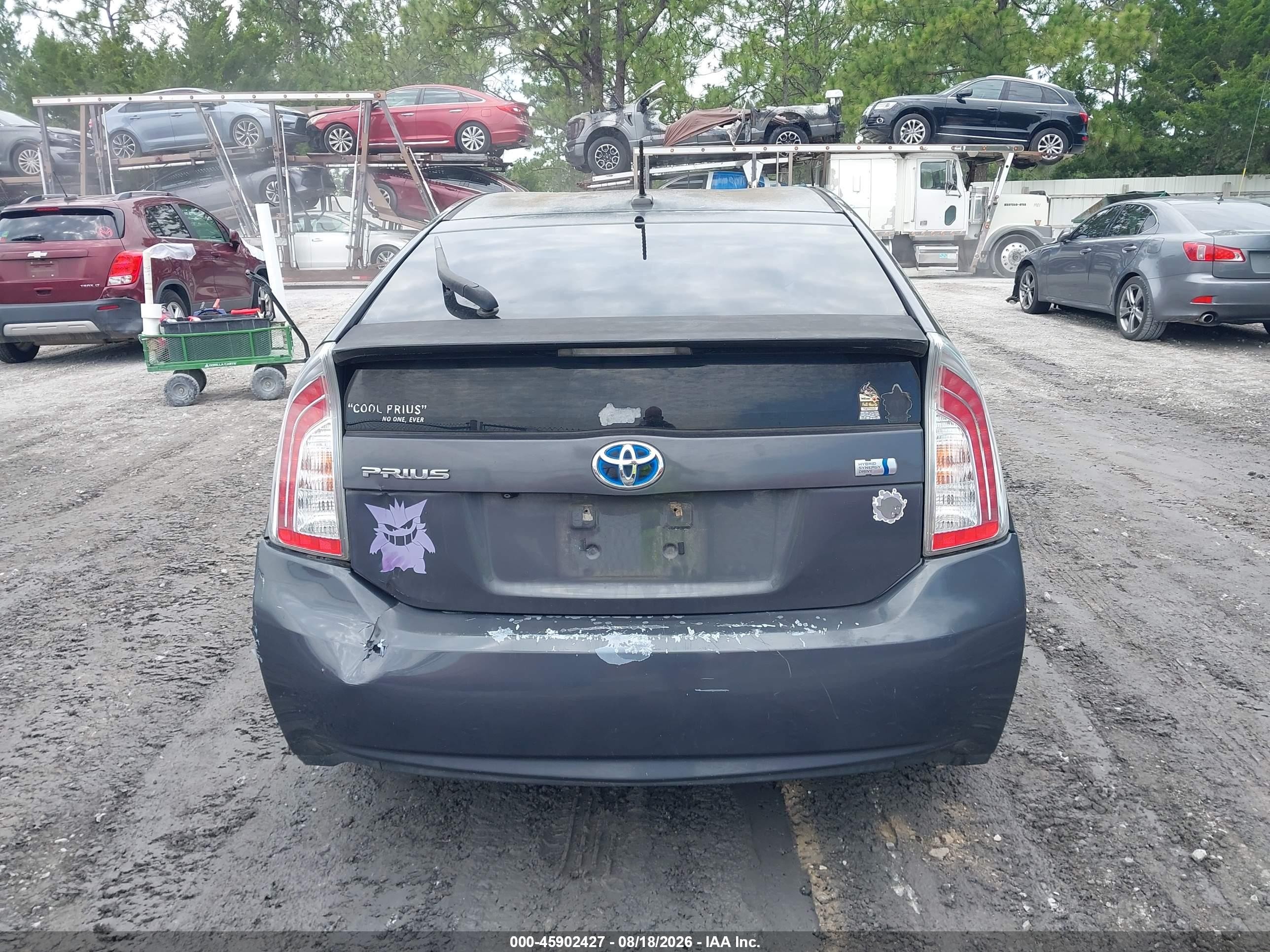 2012 Toyota Prius Four Gray vin: JTDKN3DU4C1537008
