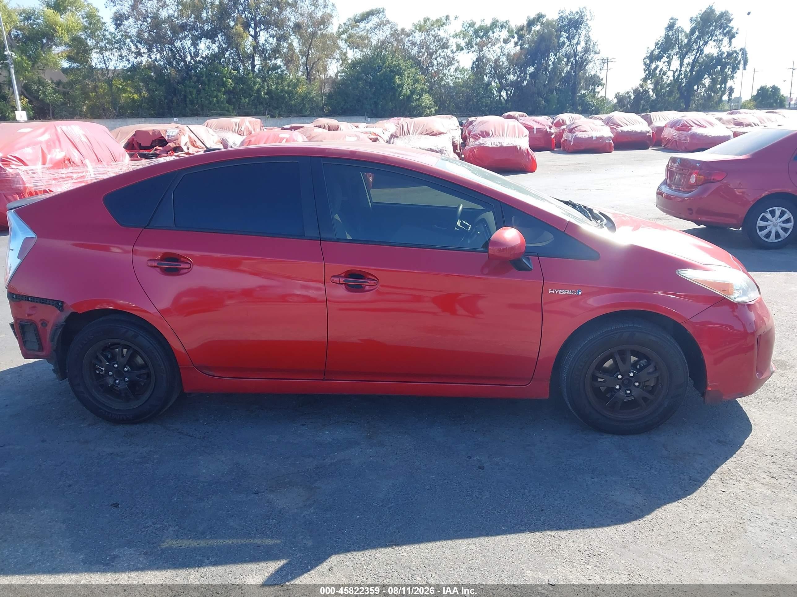 2012 Toyota Prius Three Red vin: JTDKN3DU4C1601581