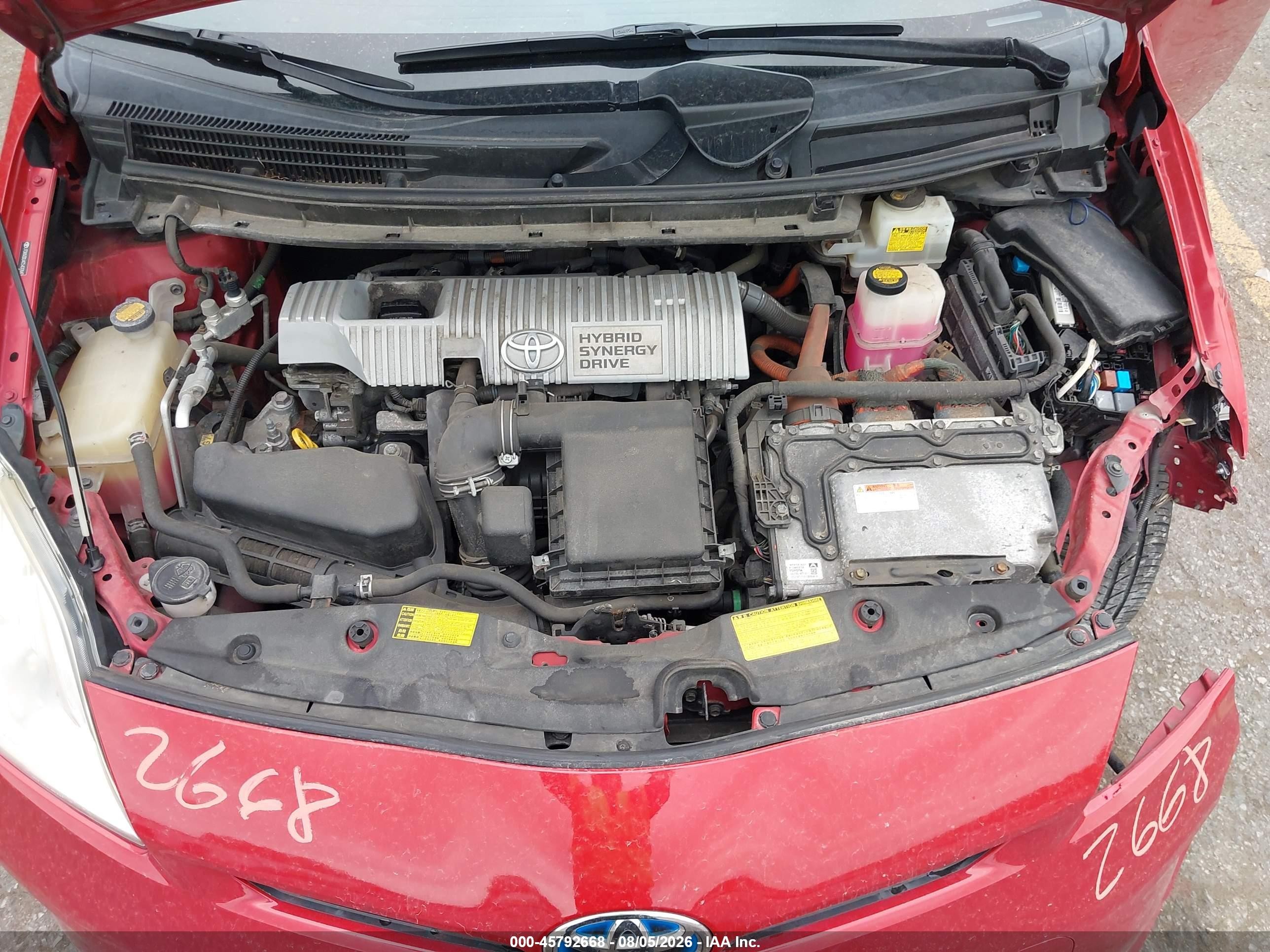 2012 Toyota Prius Four Red vin: JTDKN3DU4C5400840