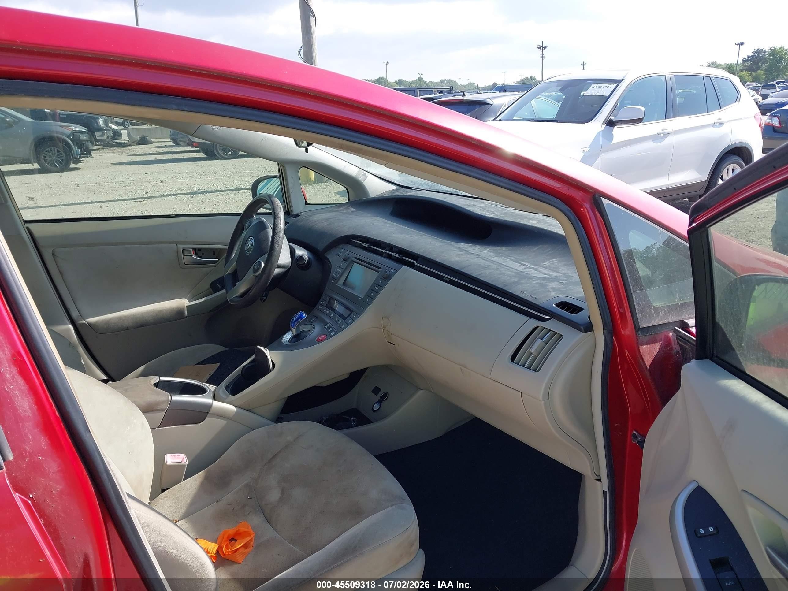 2013 Toyota Prius Two Red vin: JTDKN3DU4D0346857