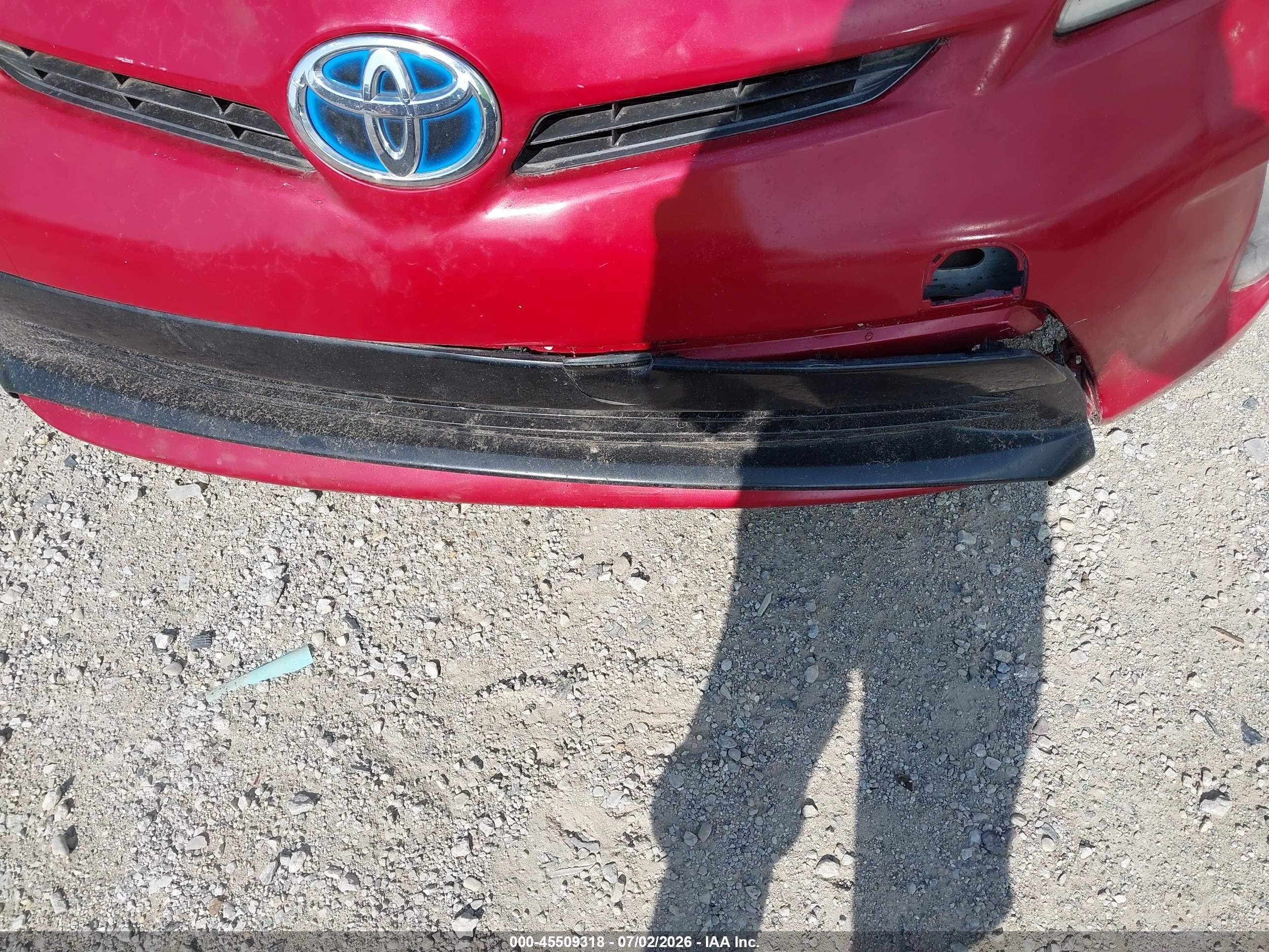 2013 Toyota Prius Two Red vin: JTDKN3DU4D0346857