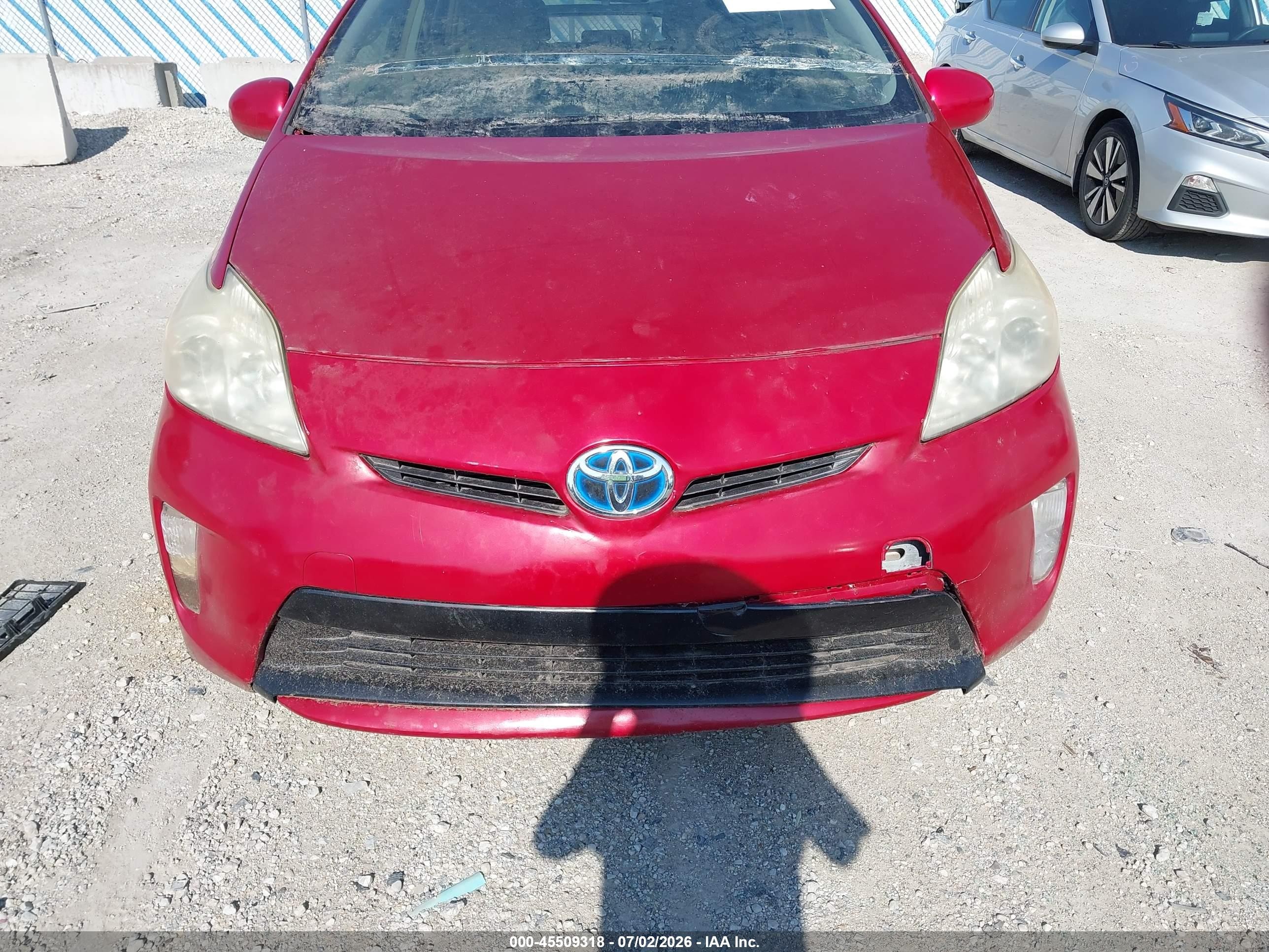2013 Toyota Prius Two Red vin: JTDKN3DU4D0346857