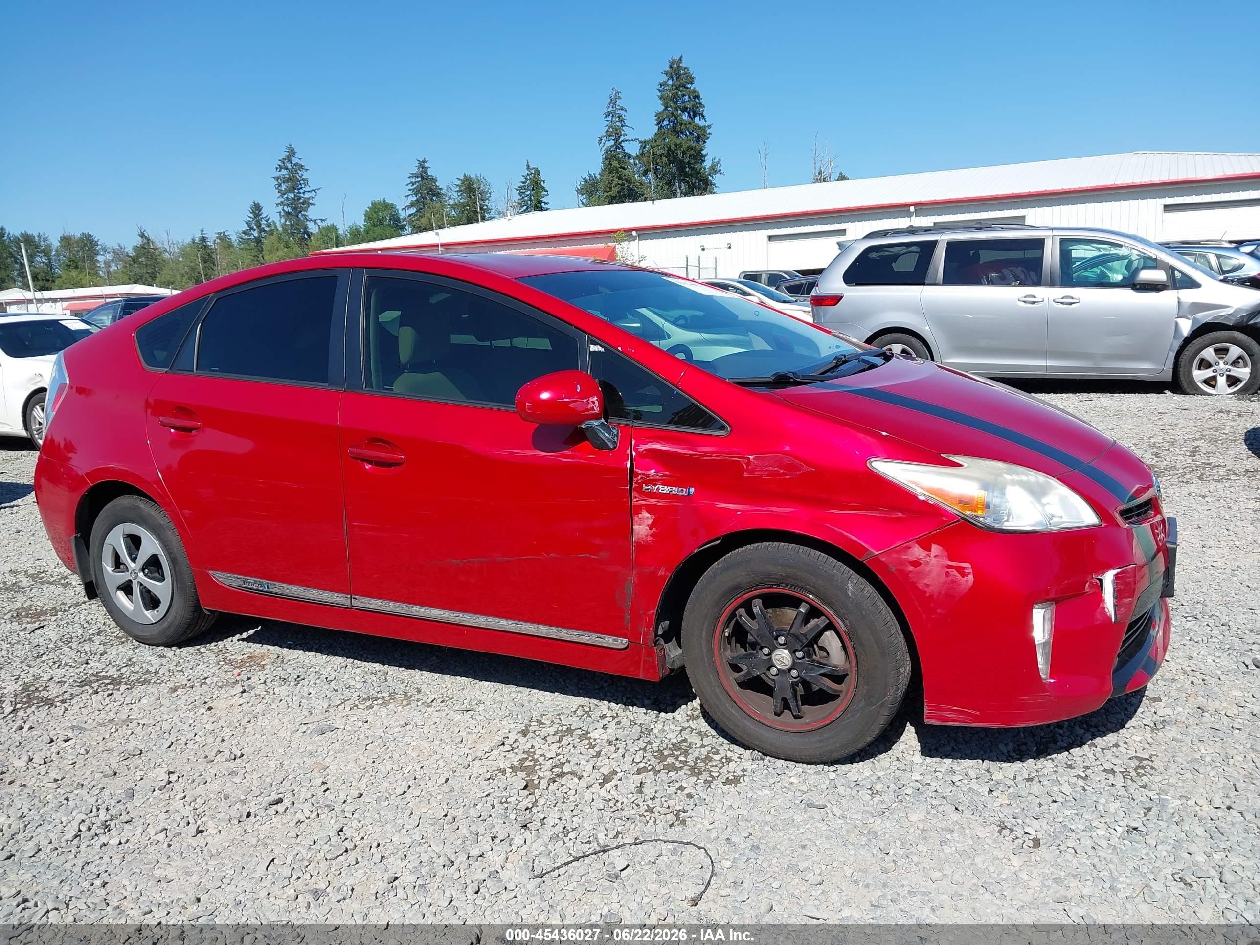 2013 Toyota Prius Three Red vin: JTDKN3DU4D0349905