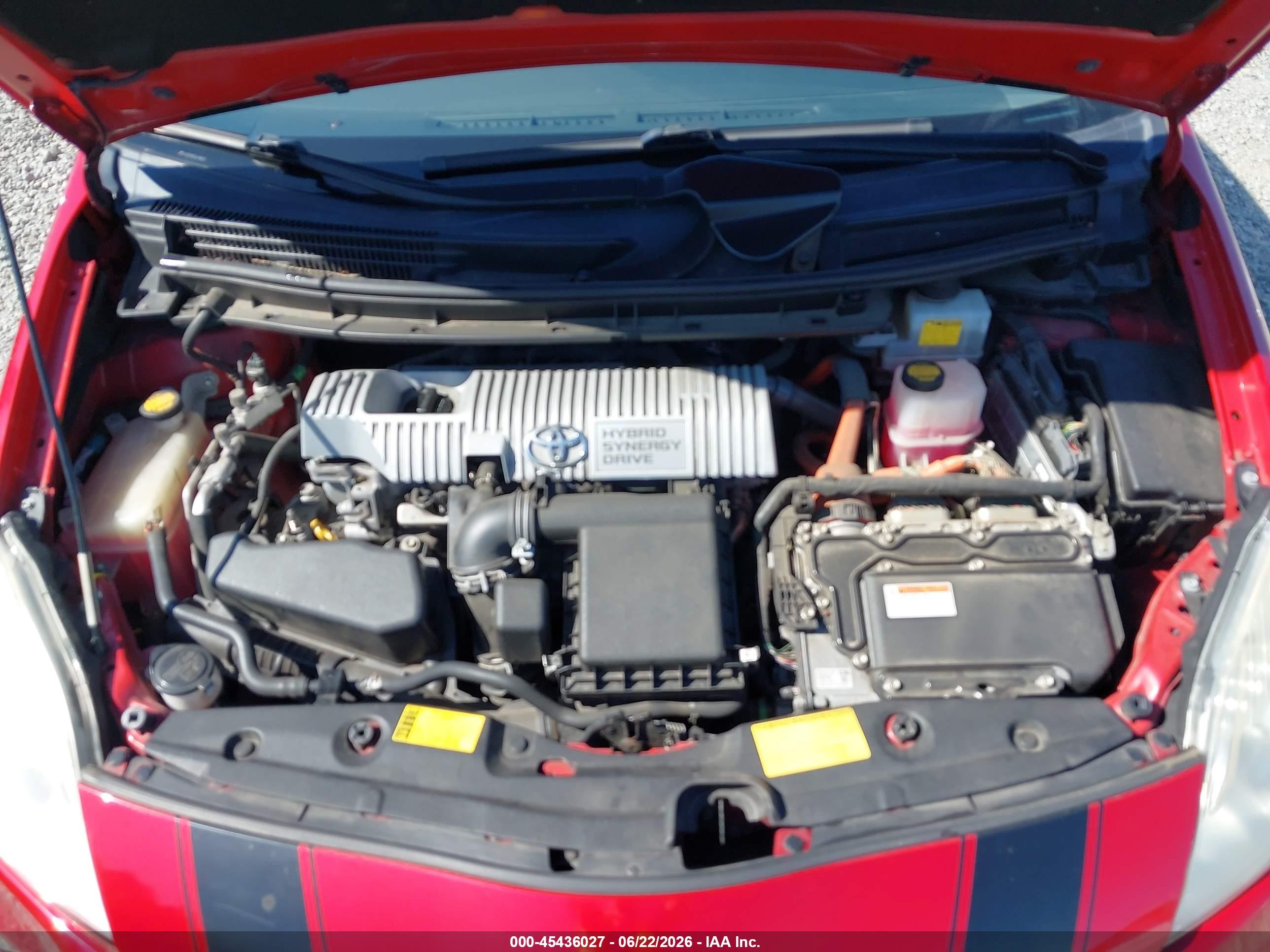 2013 Toyota Prius Three Red vin: JTDKN3DU4D0349905