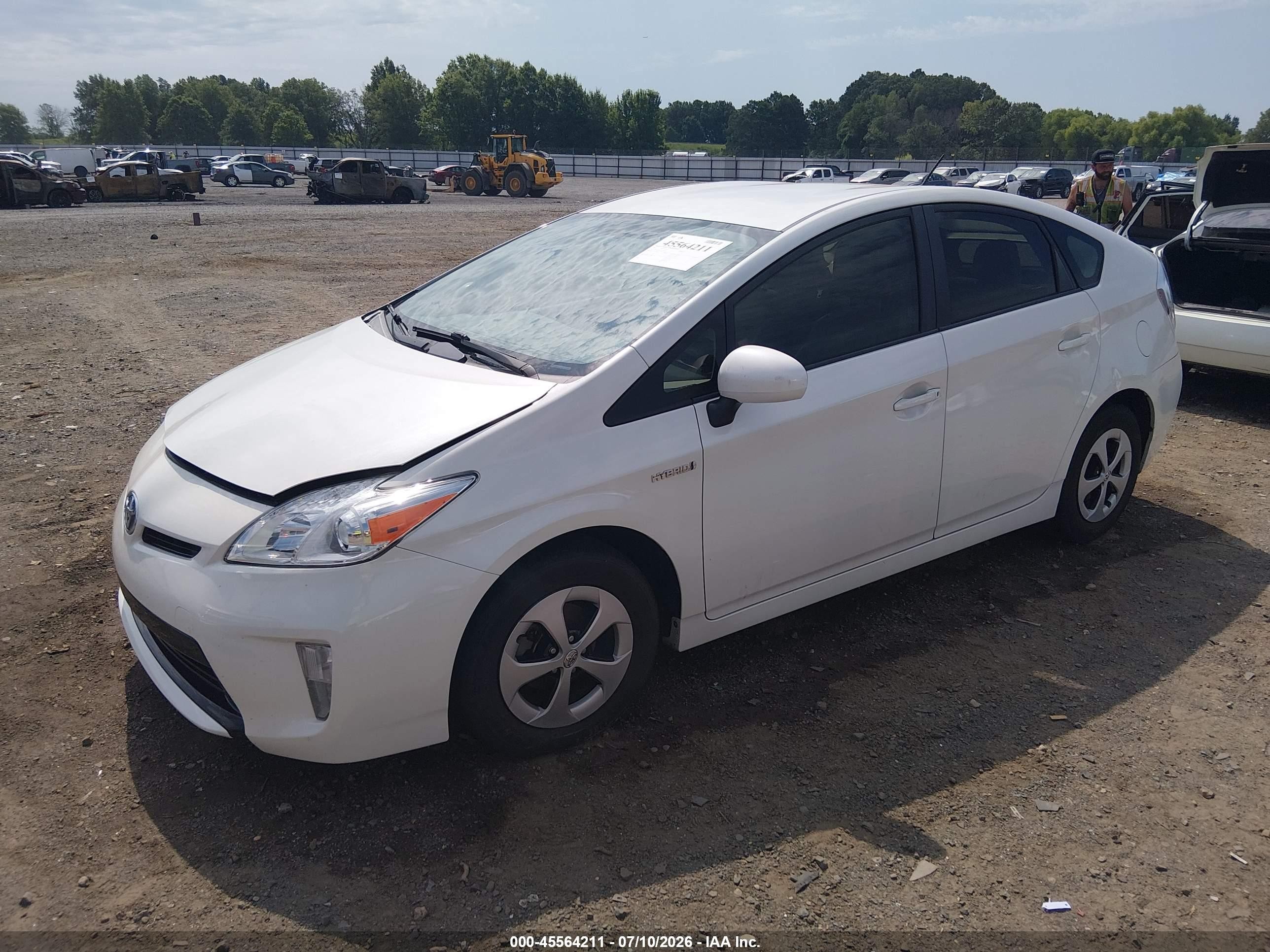 2013 Toyota Prius Three Белый vin: JTDKN3DU4D1720930