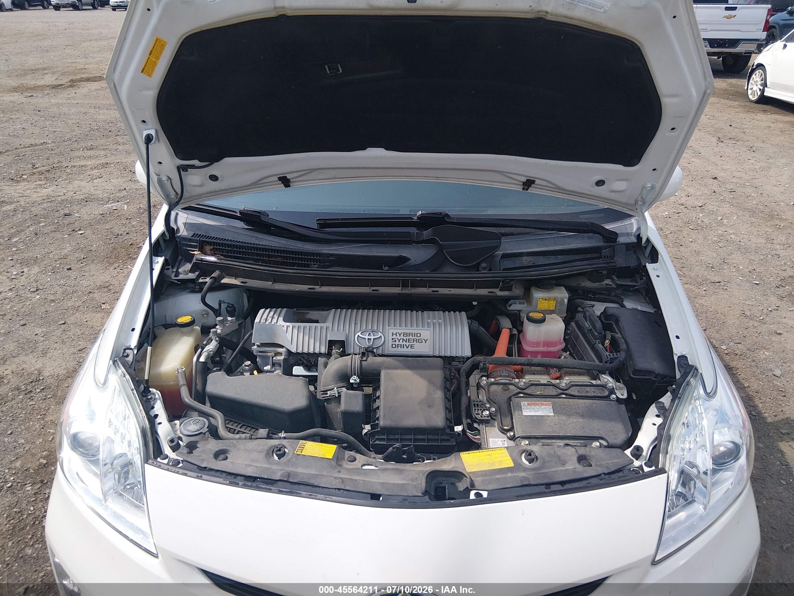 2013 Toyota Prius Three Белый vin: JTDKN3DU4D1720930