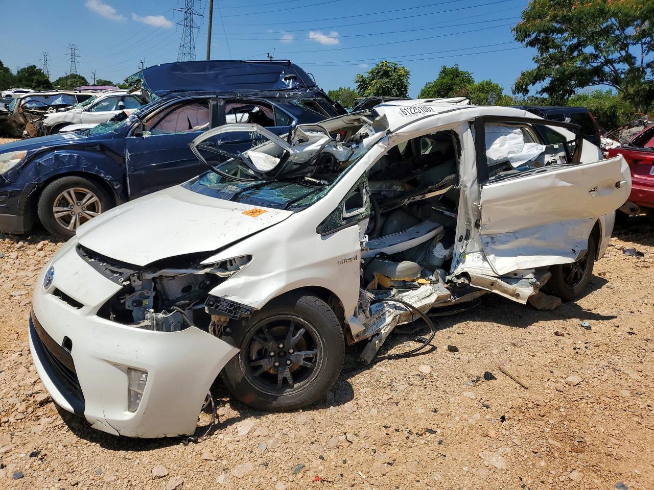 2013 Toyota Prius Three White vin: JTDKN3DU4D5567068