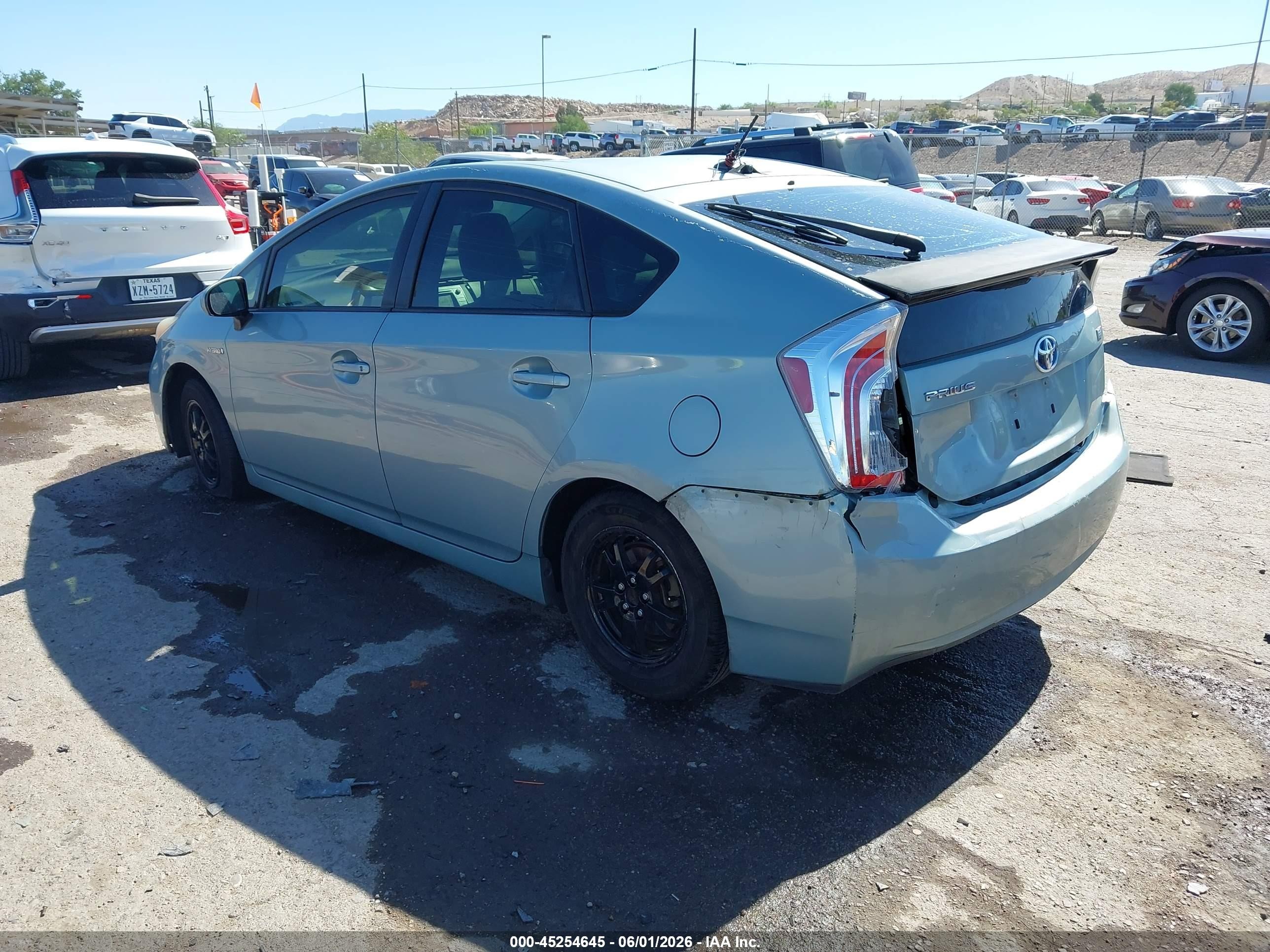 2013 Toyota Prius Two Light Blue vin: JTDKN3DU4D5572920