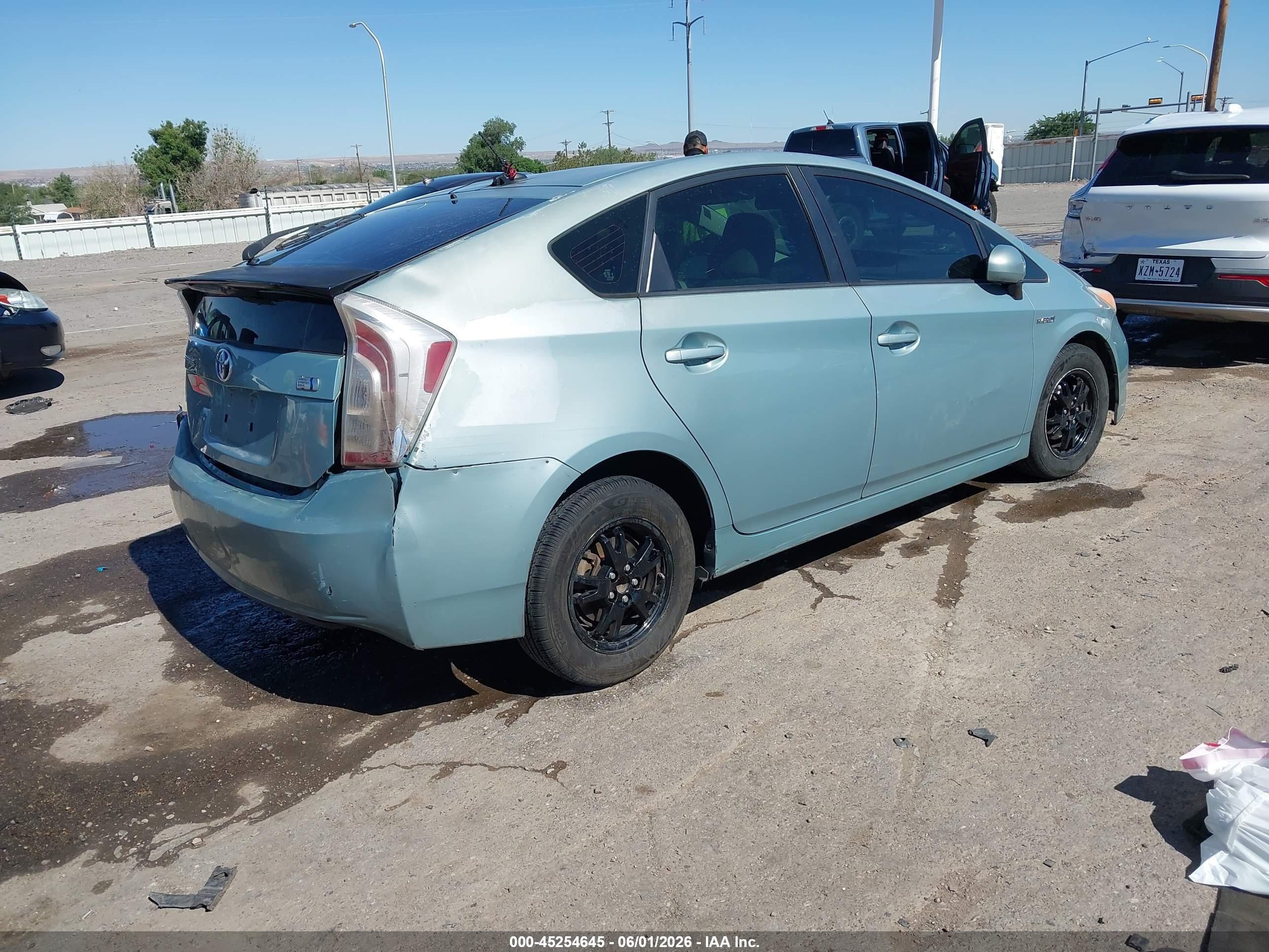 2013 Toyota Prius Two Light Blue vin: JTDKN3DU4D5572920