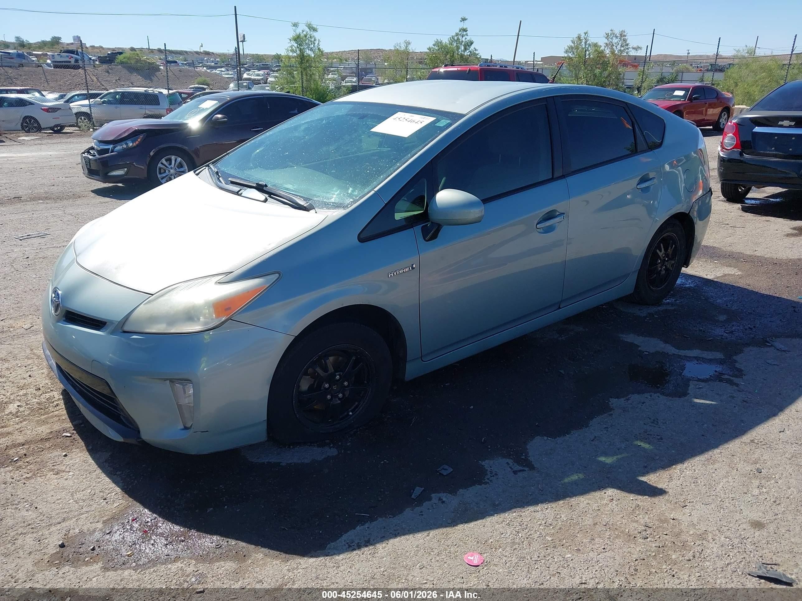 2013 Toyota Prius Two Light Blue vin: JTDKN3DU4D5572920