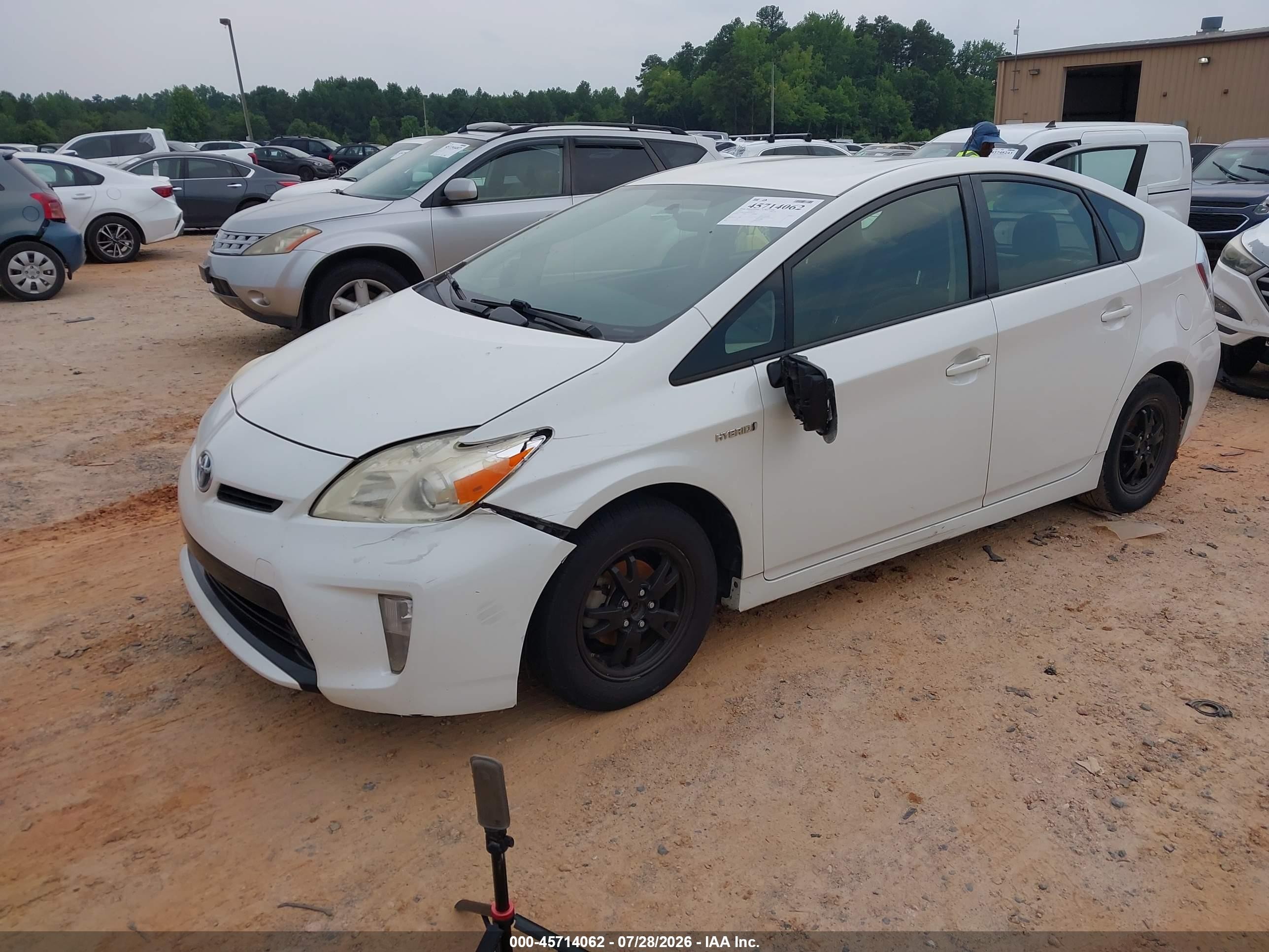 2013 Toyota Prius Two Белый vin: JTDKN3DU4D5596330