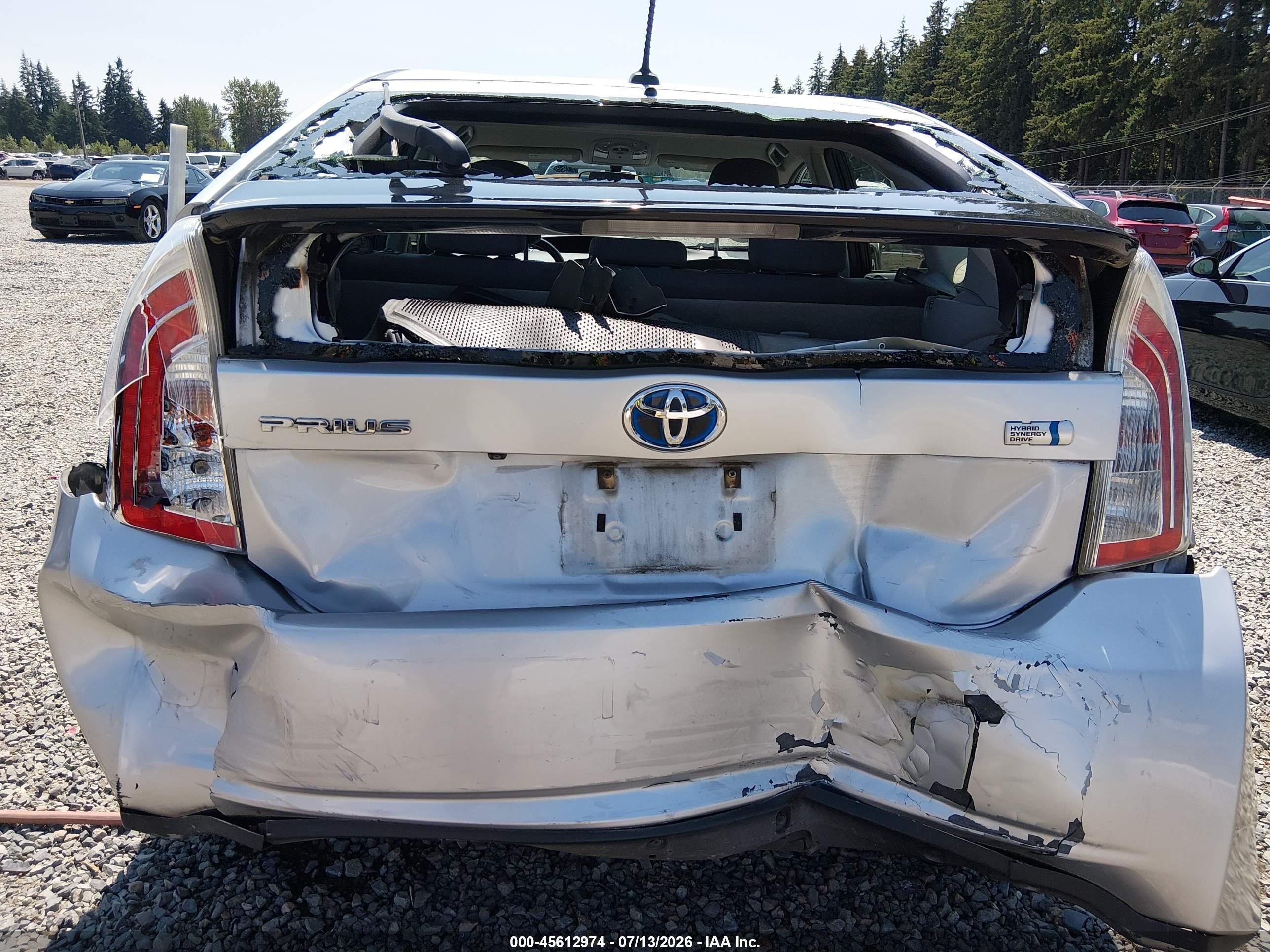 2013 Toyota Prius Three Silver vin: JTDKN3DU4D5645607