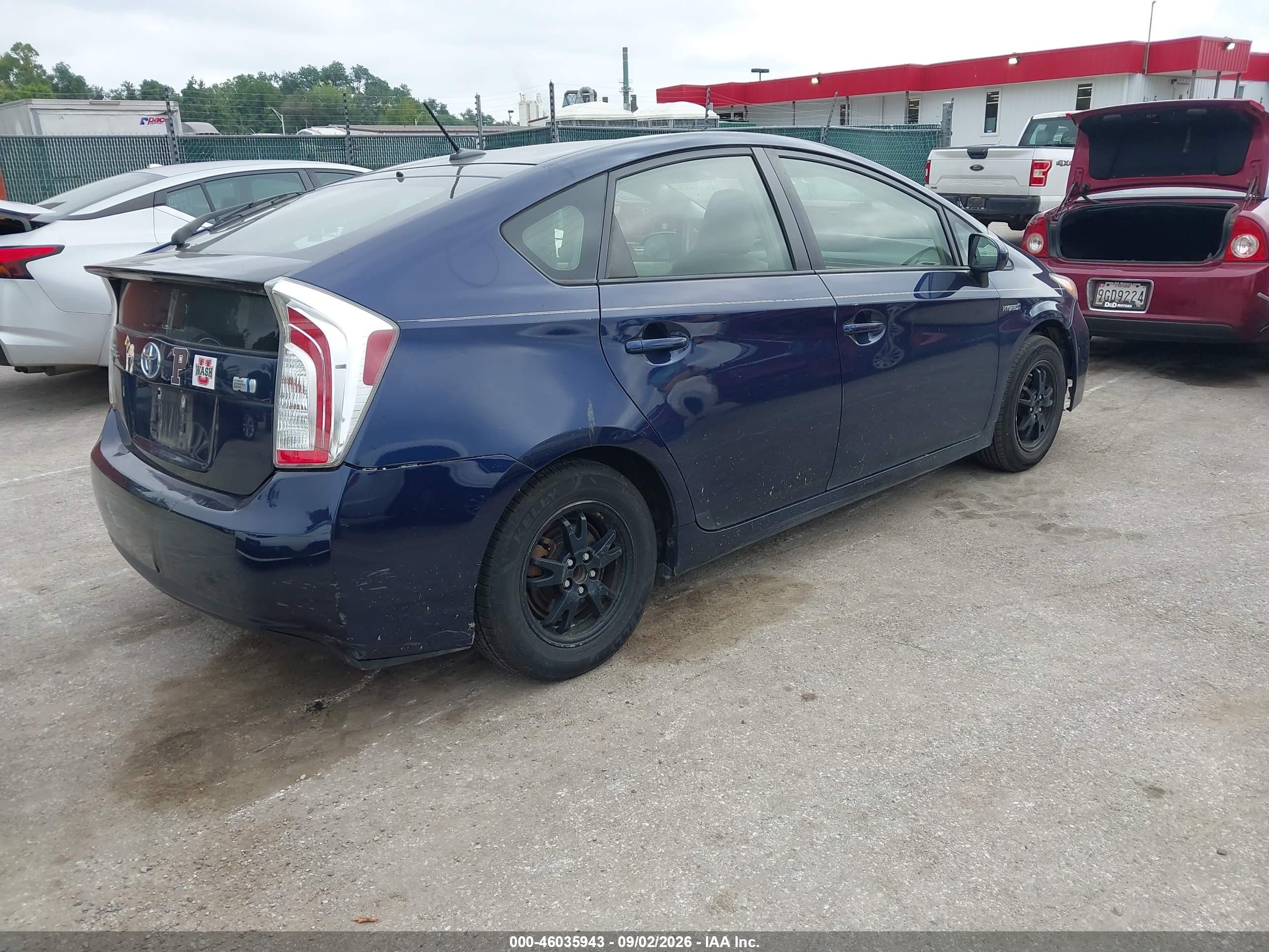 2014 Toyota Prius Four Синий vin: JTDKN3DU4E0366656
