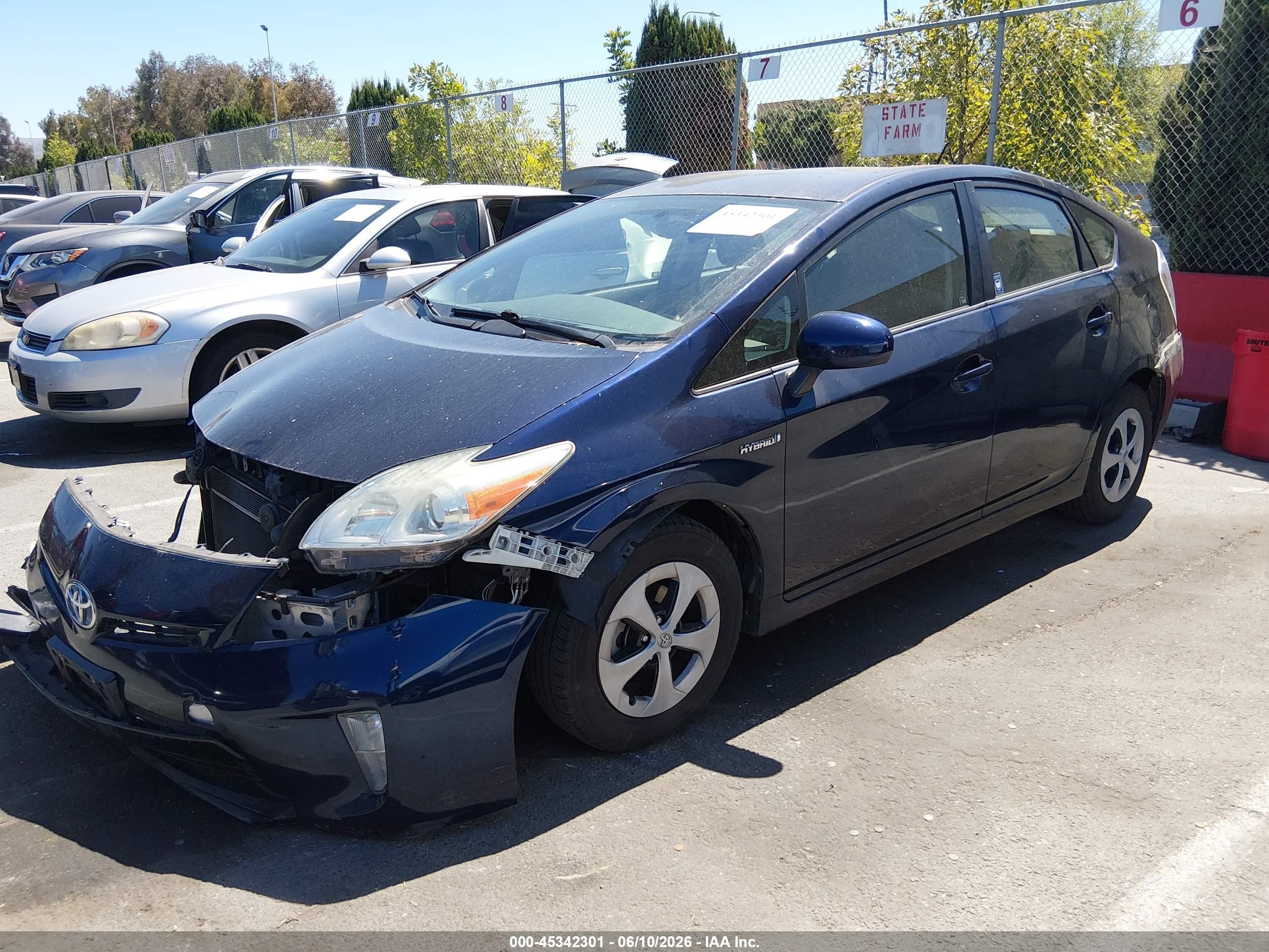 2015 Toyota Prius Two Dark Blue vin: JTDKN3DU4F0401973