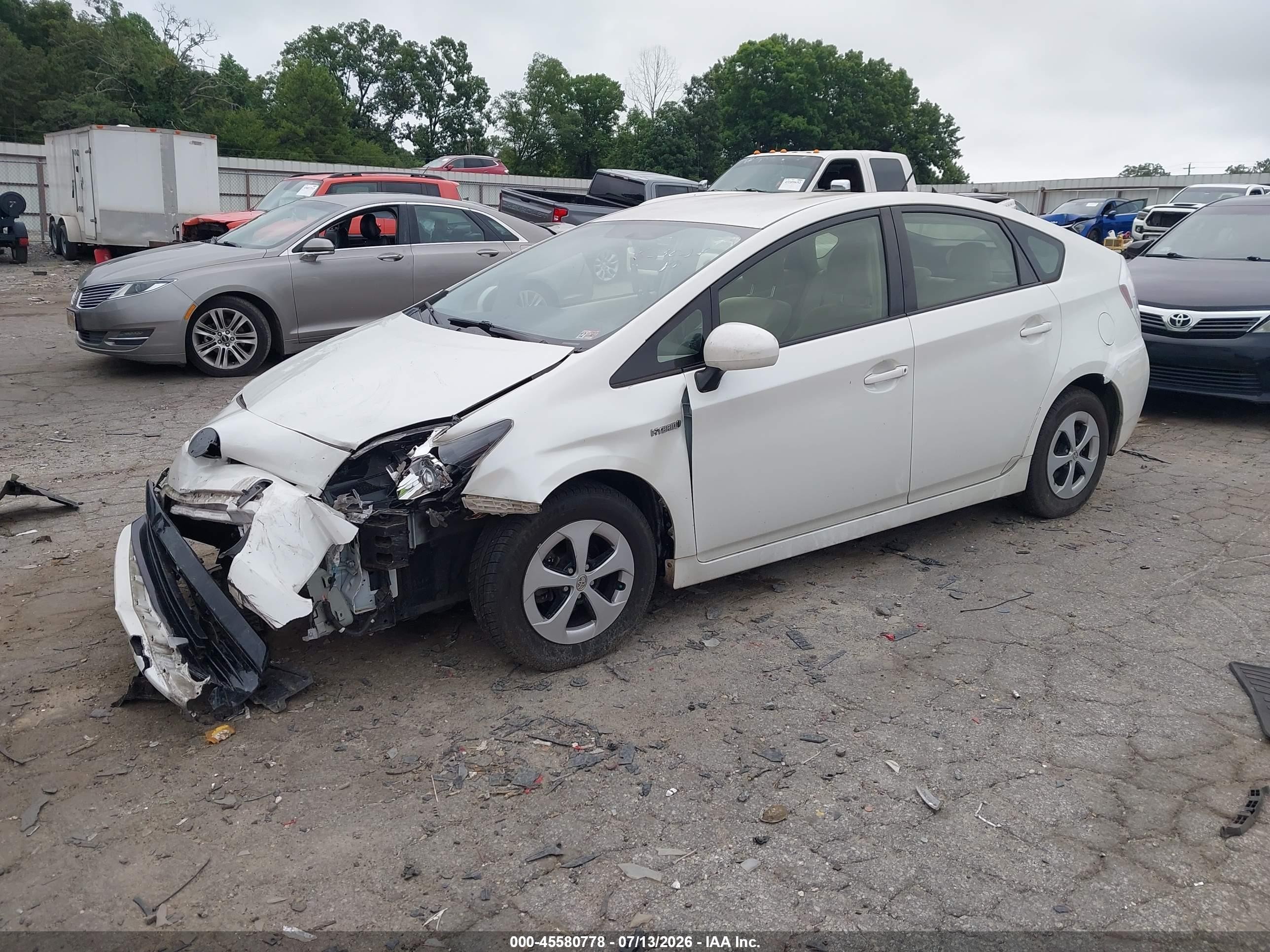 2015 Toyota Prius Two White vin: JTDKN3DU4F0467956