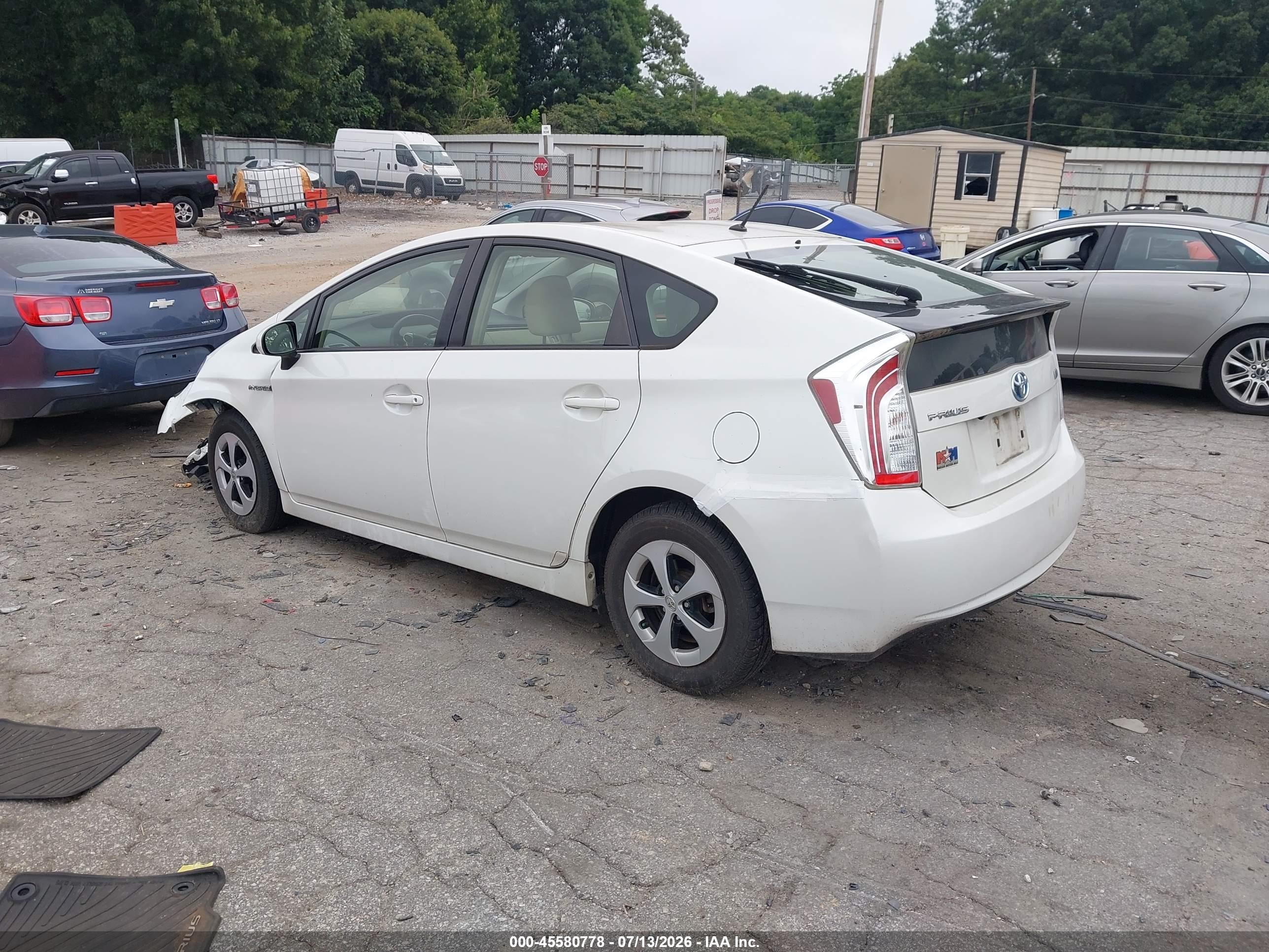 2015 Toyota Prius Two White vin: JTDKN3DU4F0467956