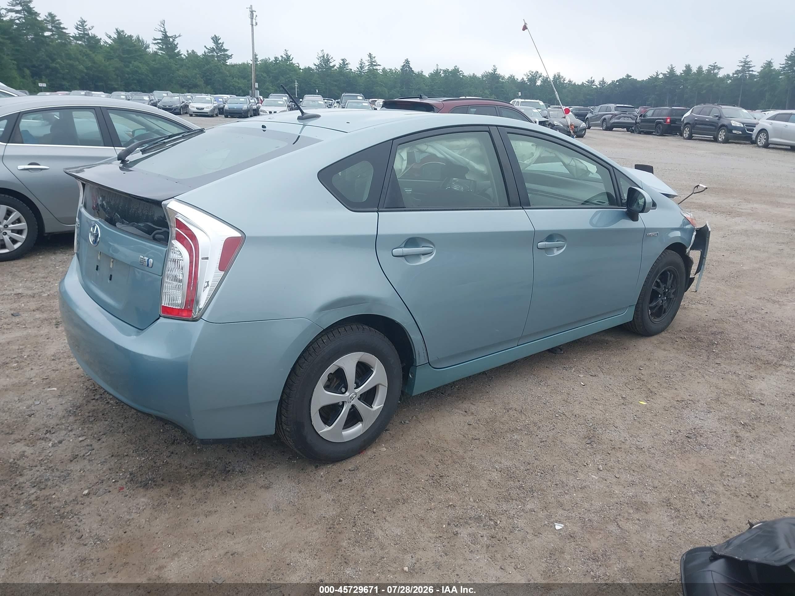 2015 Toyota Prius Three Teal vin: JTDKN3DU4F1886898