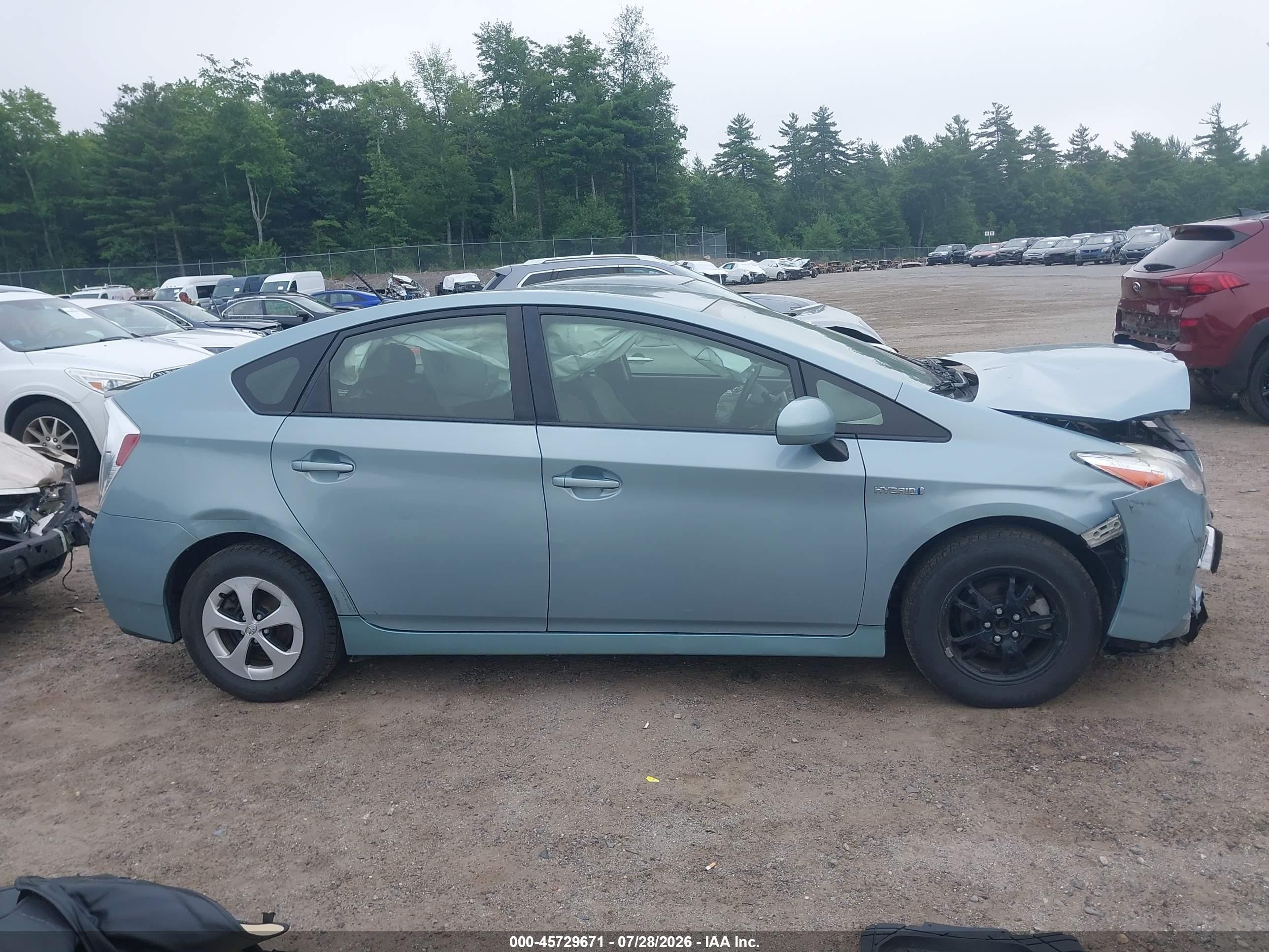 2015 Toyota Prius Three Teal vin: JTDKN3DU4F1886898