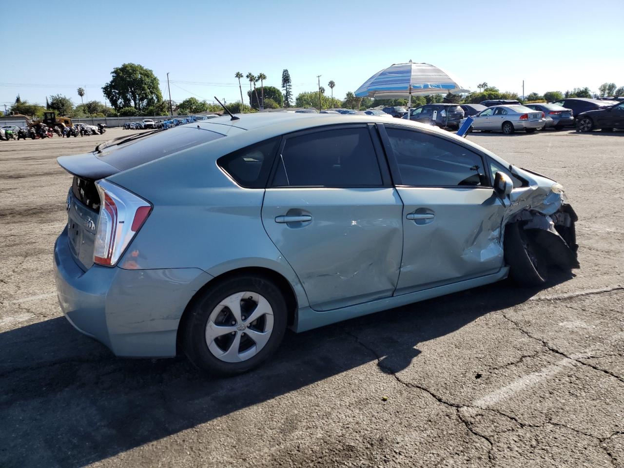 2015 Toyota Prius Turquoise vin: JTDKN3DU4F1994583