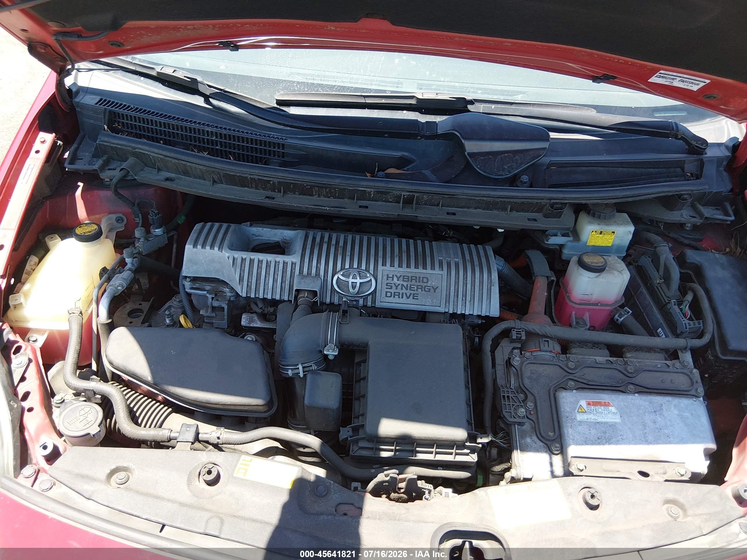 2010 Toyota Prius Iv Red vin: JTDKN3DU5A0025261