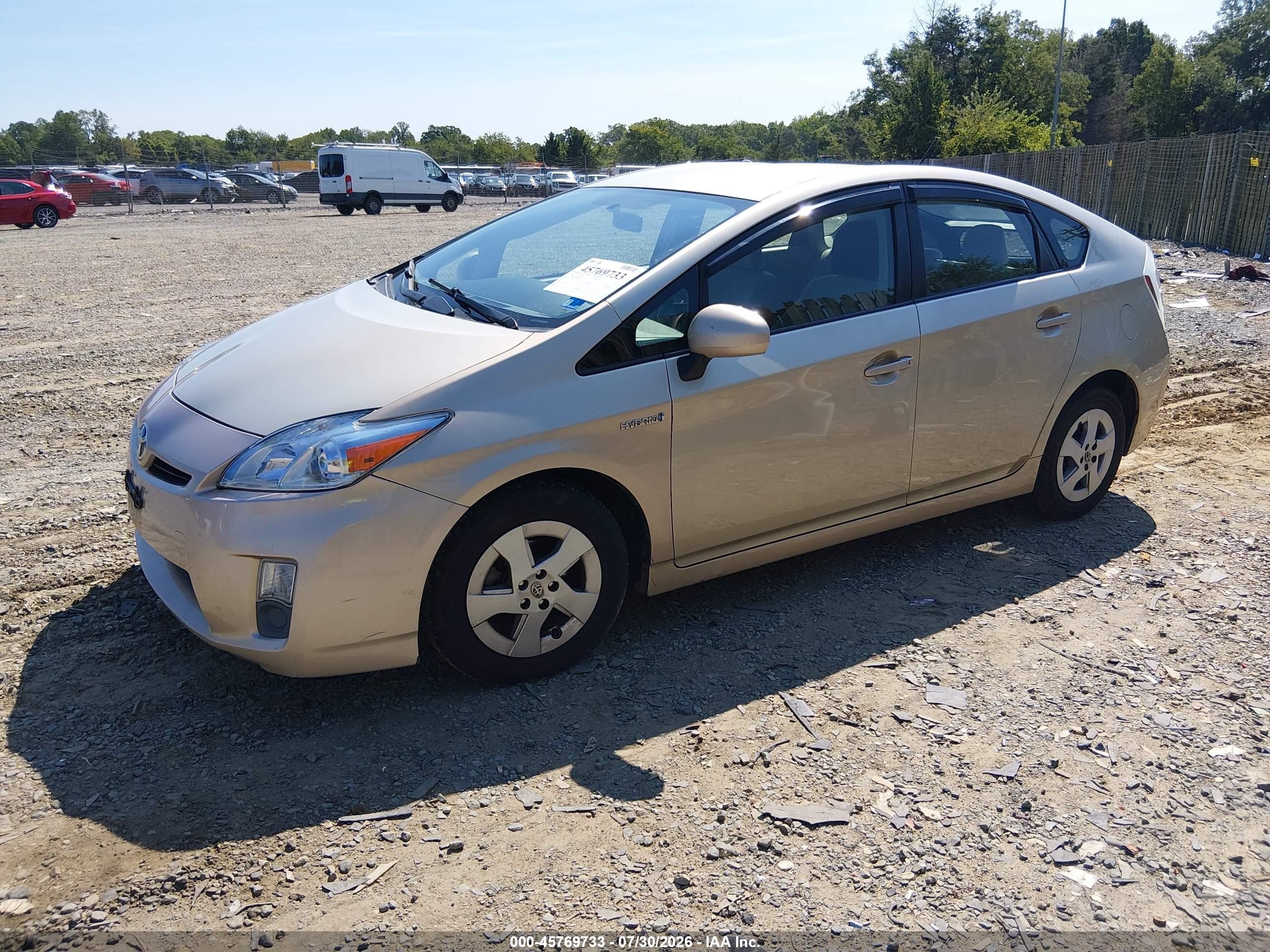 2010 Toyota Prius Ii Золотой vin: JTDKN3DU5A0082737