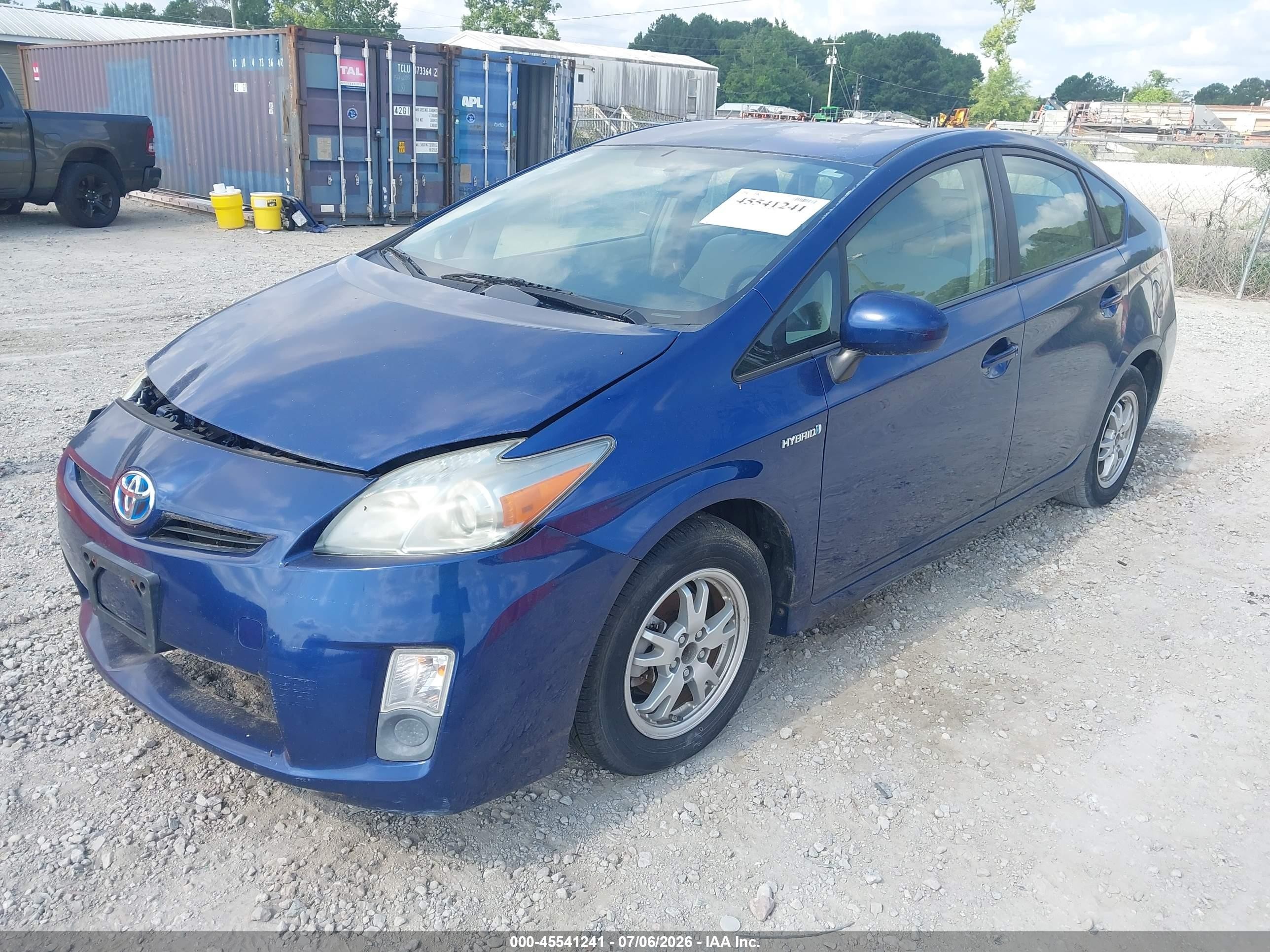 2010 Toyota Prius Ii Blue vin: JTDKN3DU5A0096136