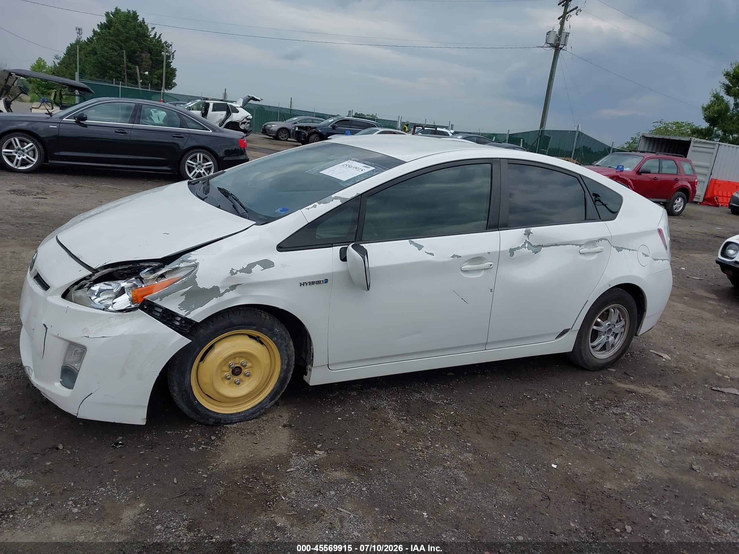 2010 Toyota Prius Iii White vin: JTDKN3DU5A0109421
