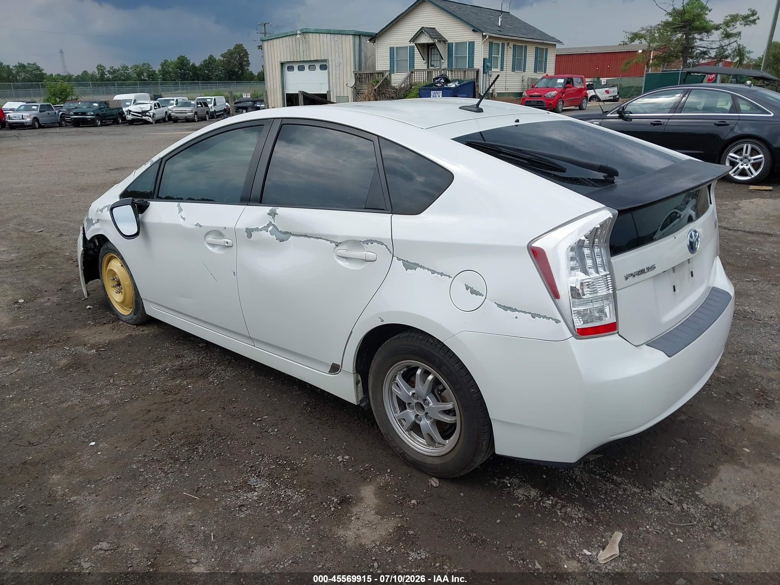2010 Toyota Prius Iii White vin: JTDKN3DU5A0109421
