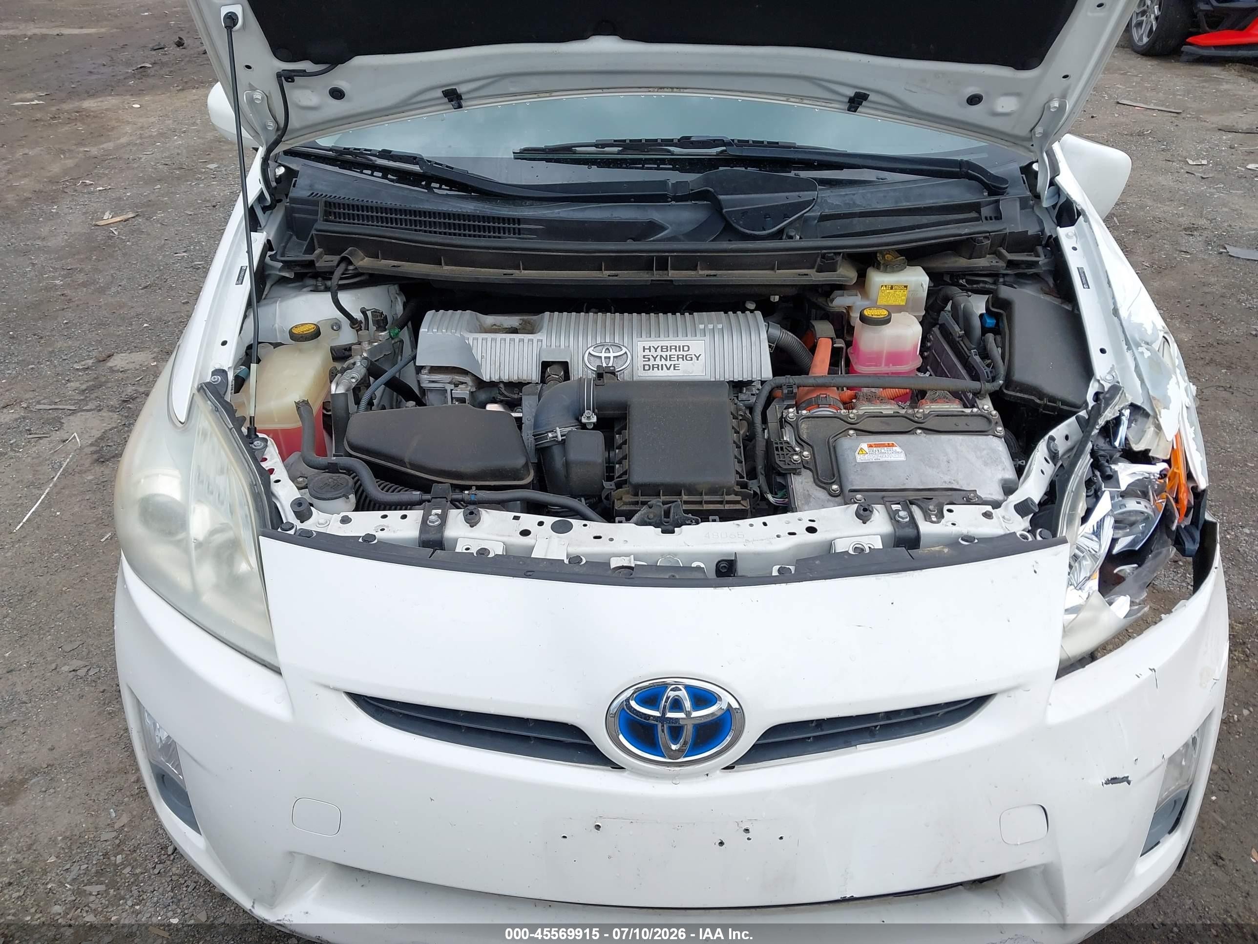 2010 Toyota Prius Iii White vin: JTDKN3DU5A0109421