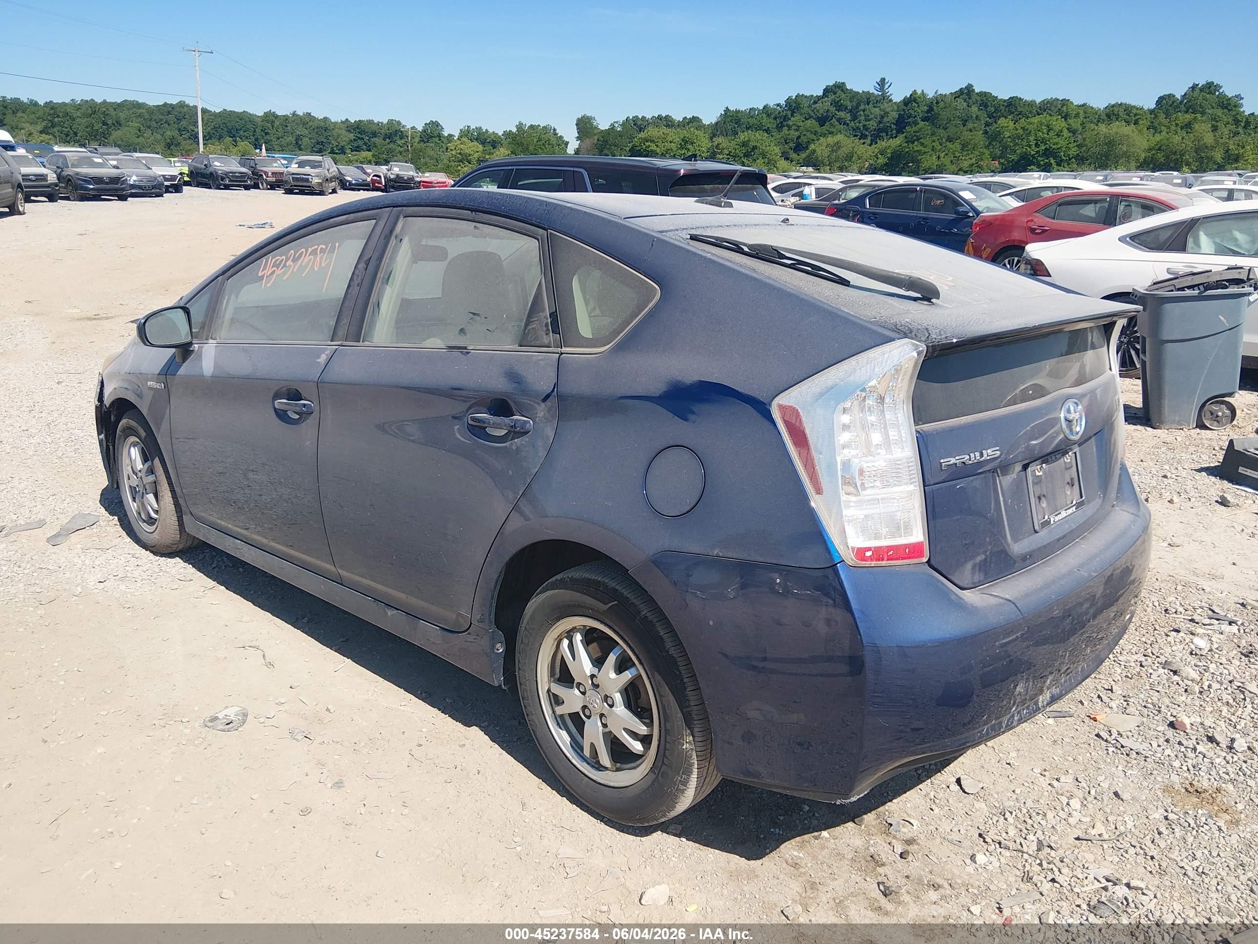 2010 Toyota Prius Iii Blue vin: JTDKN3DU5A0146503