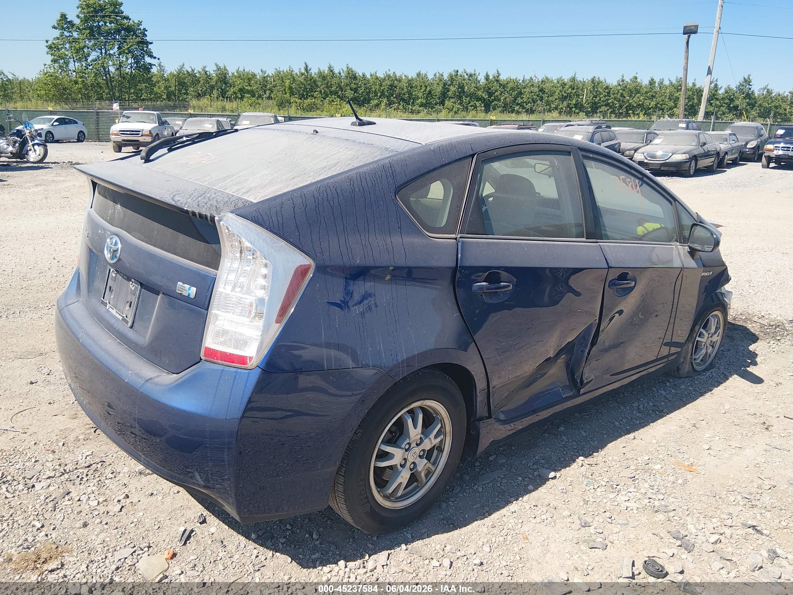 2010 Toyota Prius Iii Blue vin: JTDKN3DU5A0146503