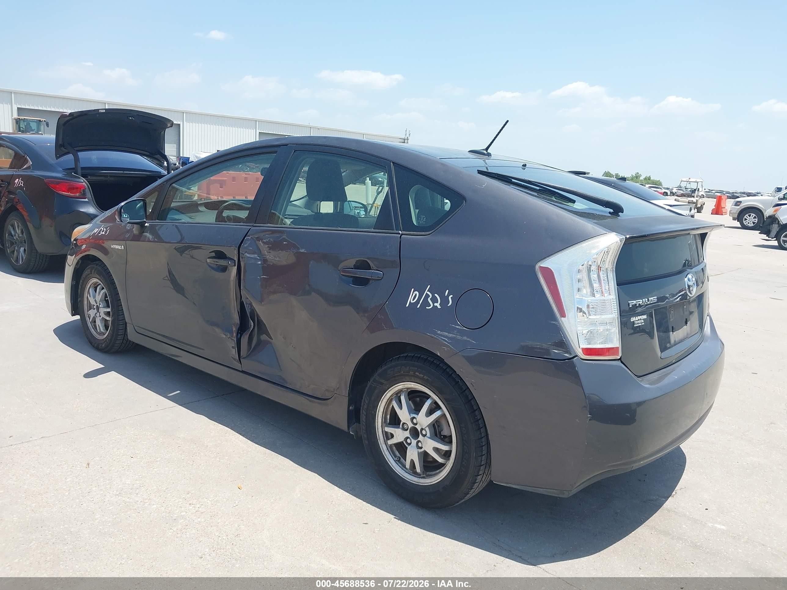 2010 Toyota Prius Iii Серый vin: JTDKN3DU5A0157260
