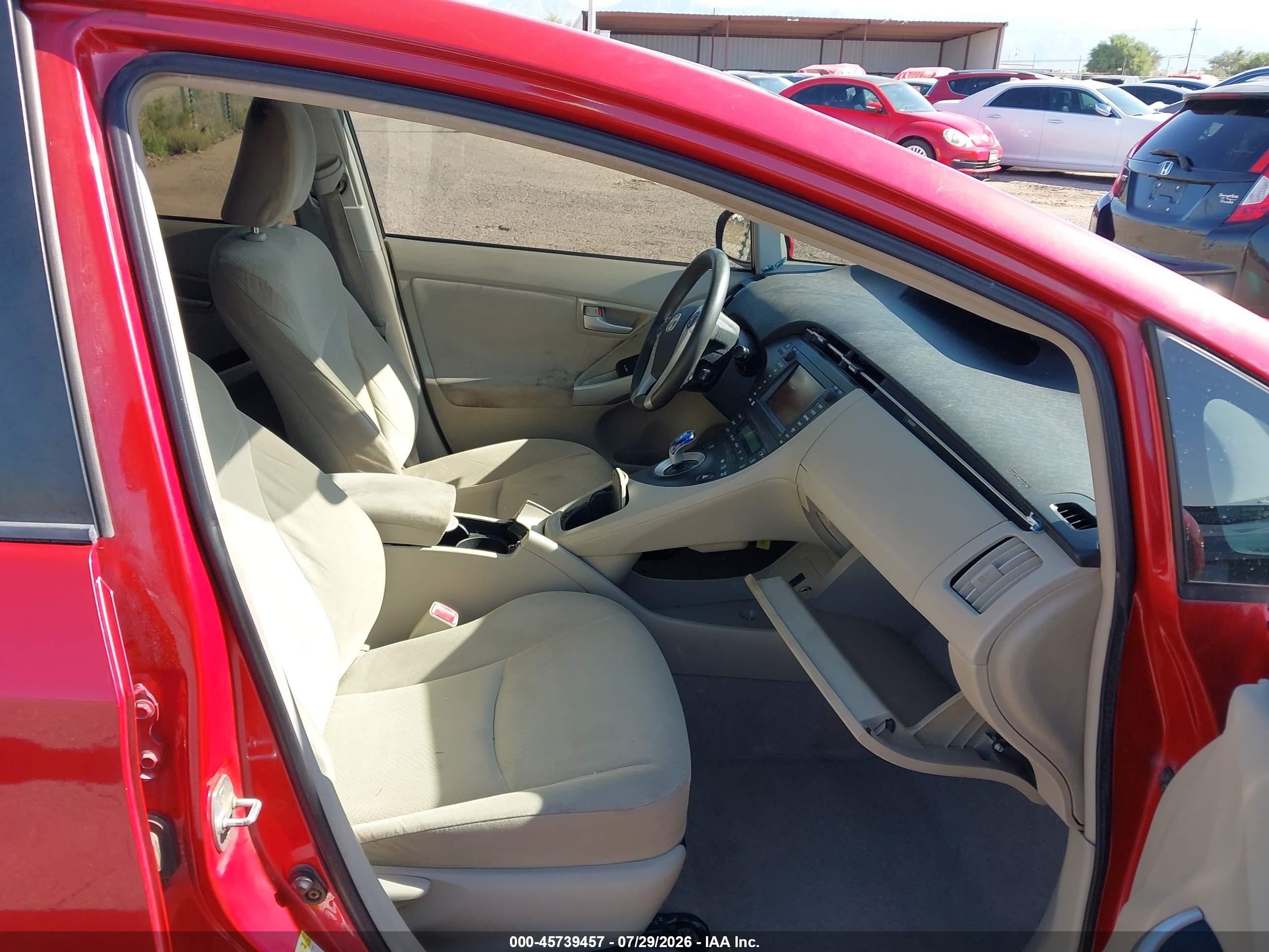 2010 Toyota Prius Iii Red vin: JTDKN3DU5A0179338