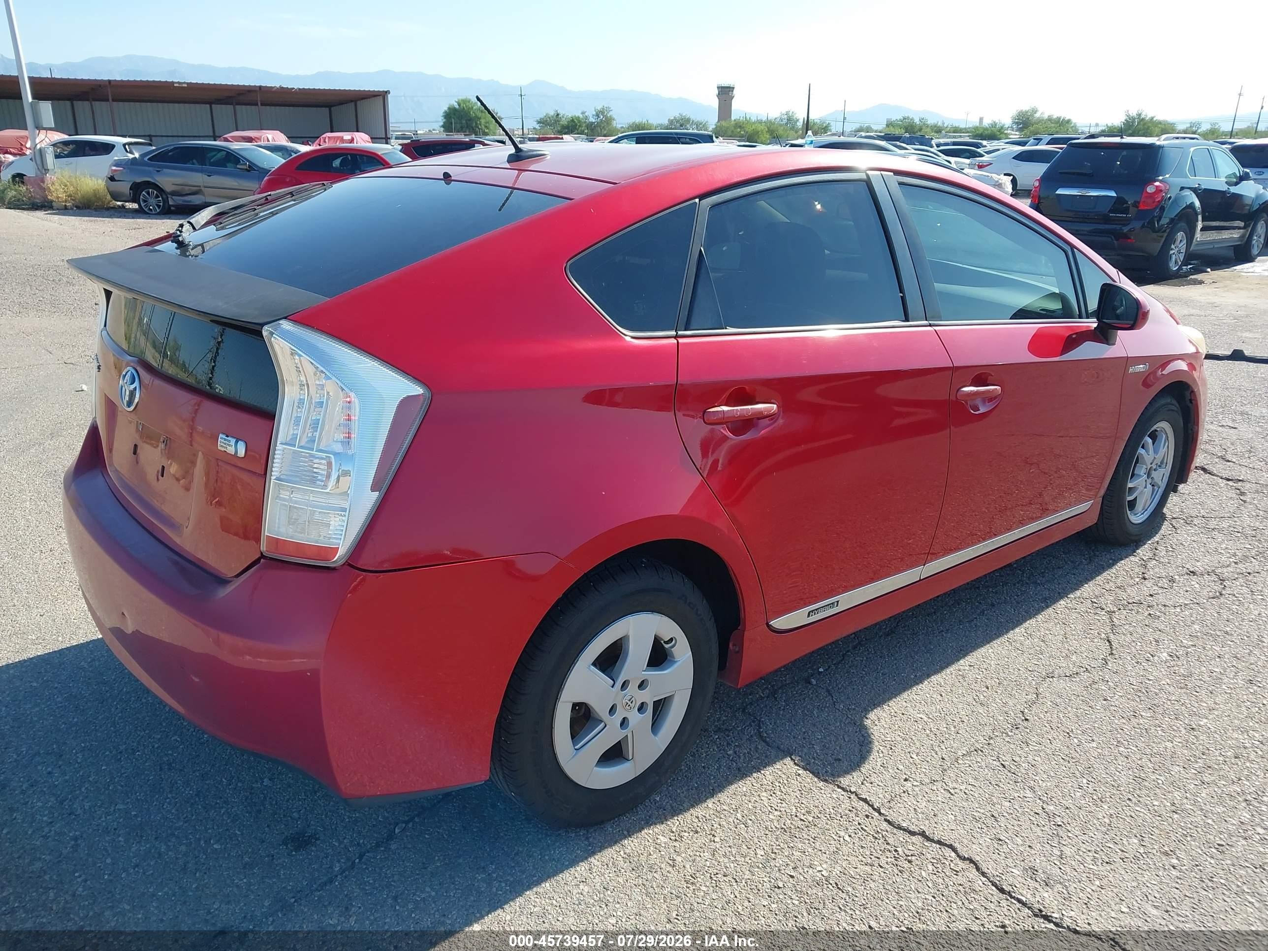 2010 Toyota Prius Iii Red vin: JTDKN3DU5A0179338