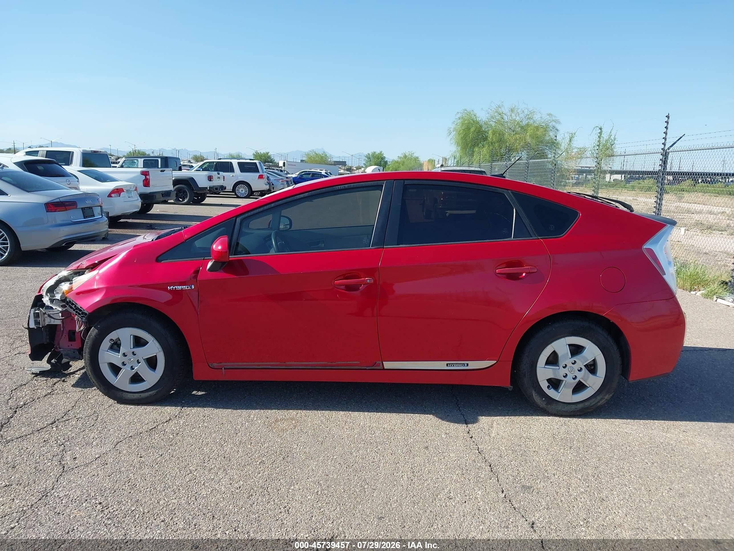 2010 Toyota Prius Iii Red vin: JTDKN3DU5A0179338