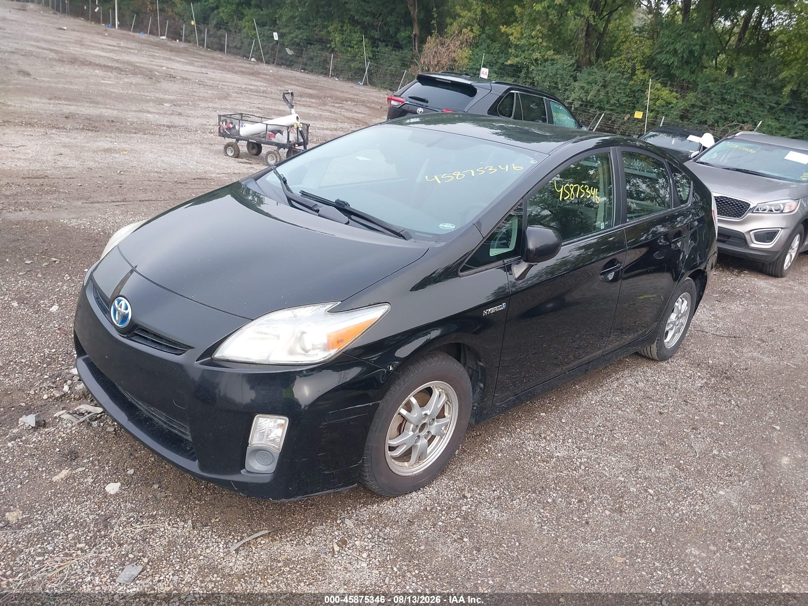 2010 Toyota Prius Ii Black vin: JTDKN3DU5A0199007