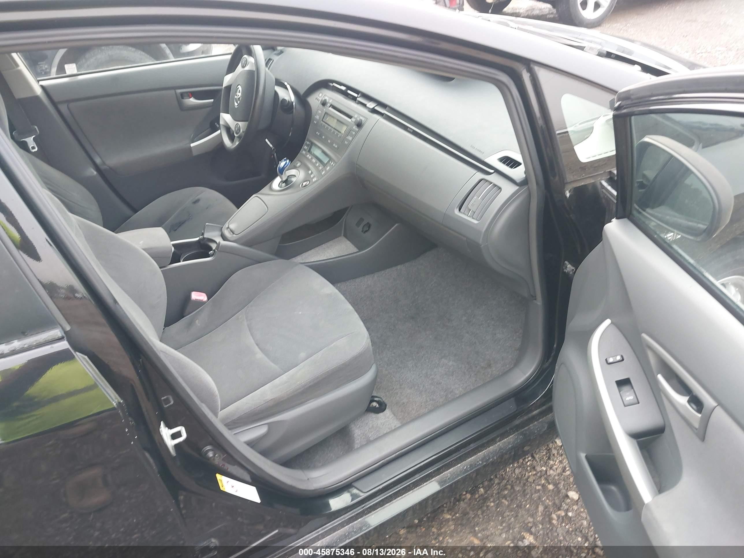 2010 Toyota Prius Ii Black vin: JTDKN3DU5A0199007