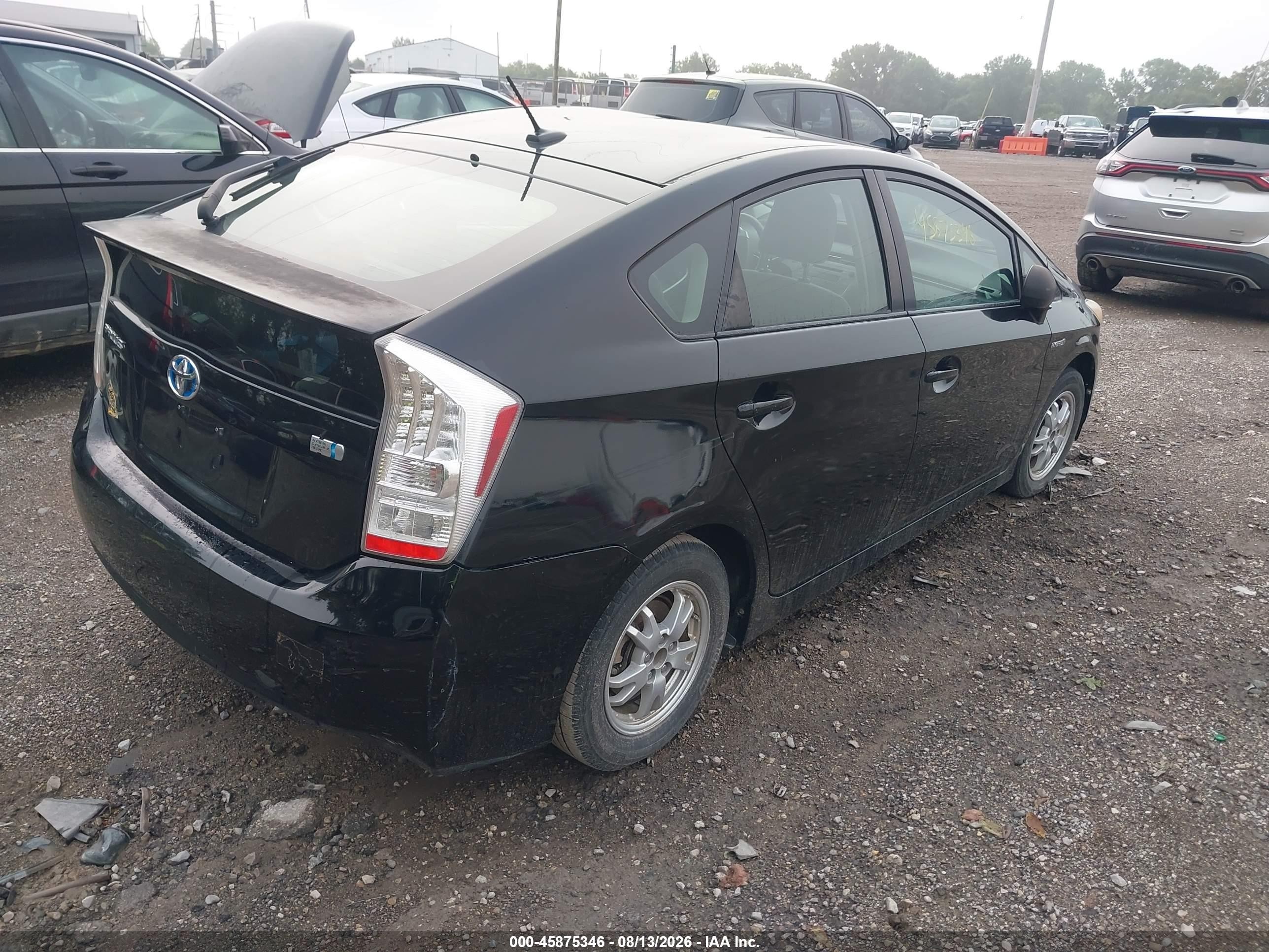 2010 Toyota Prius Ii Black vin: JTDKN3DU5A0199007