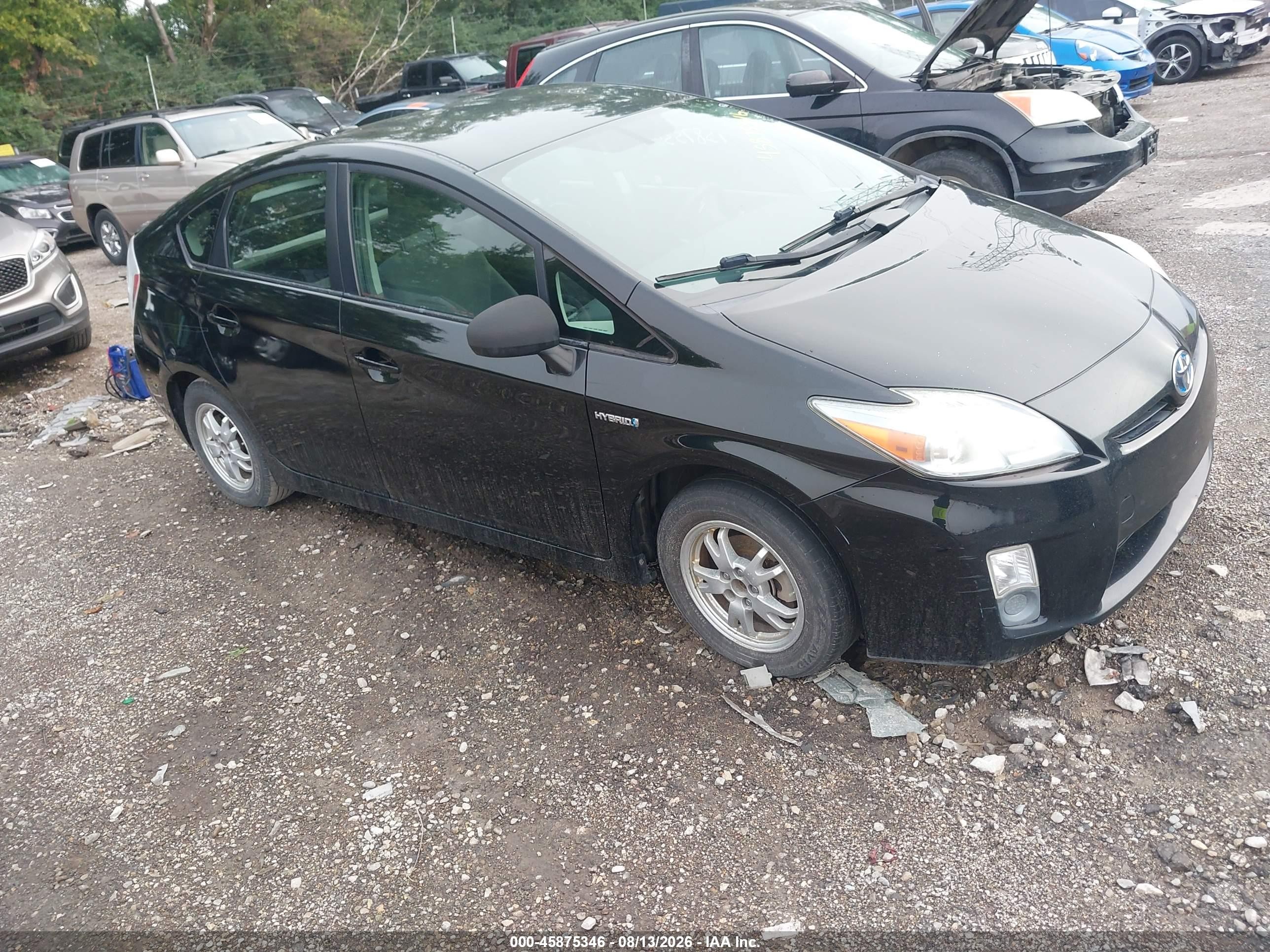 2010 Toyota Prius Ii Black vin: JTDKN3DU5A0199007