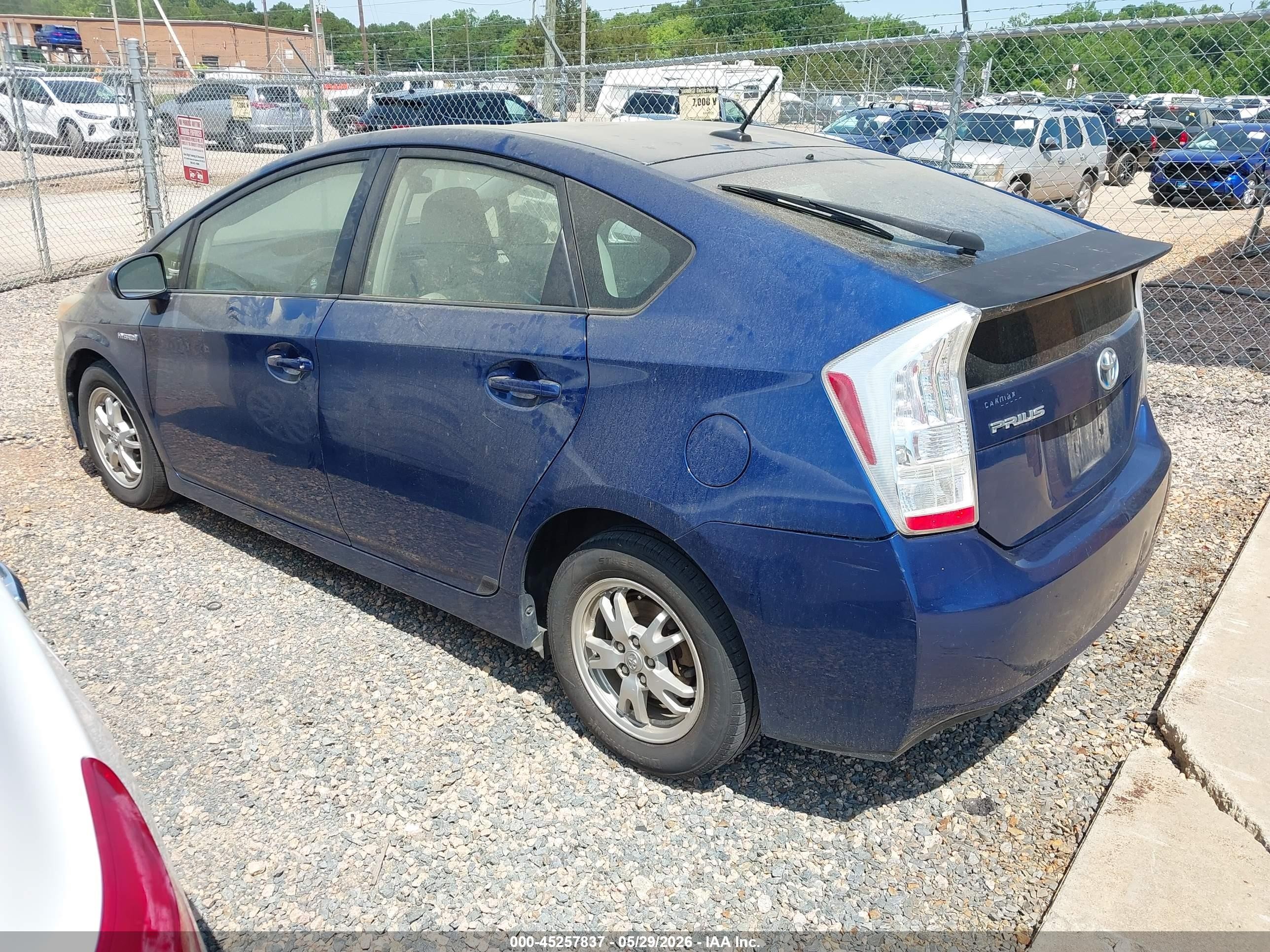2010 Toyota Prius Iii Blue vin: JTDKN3DU5A0230711