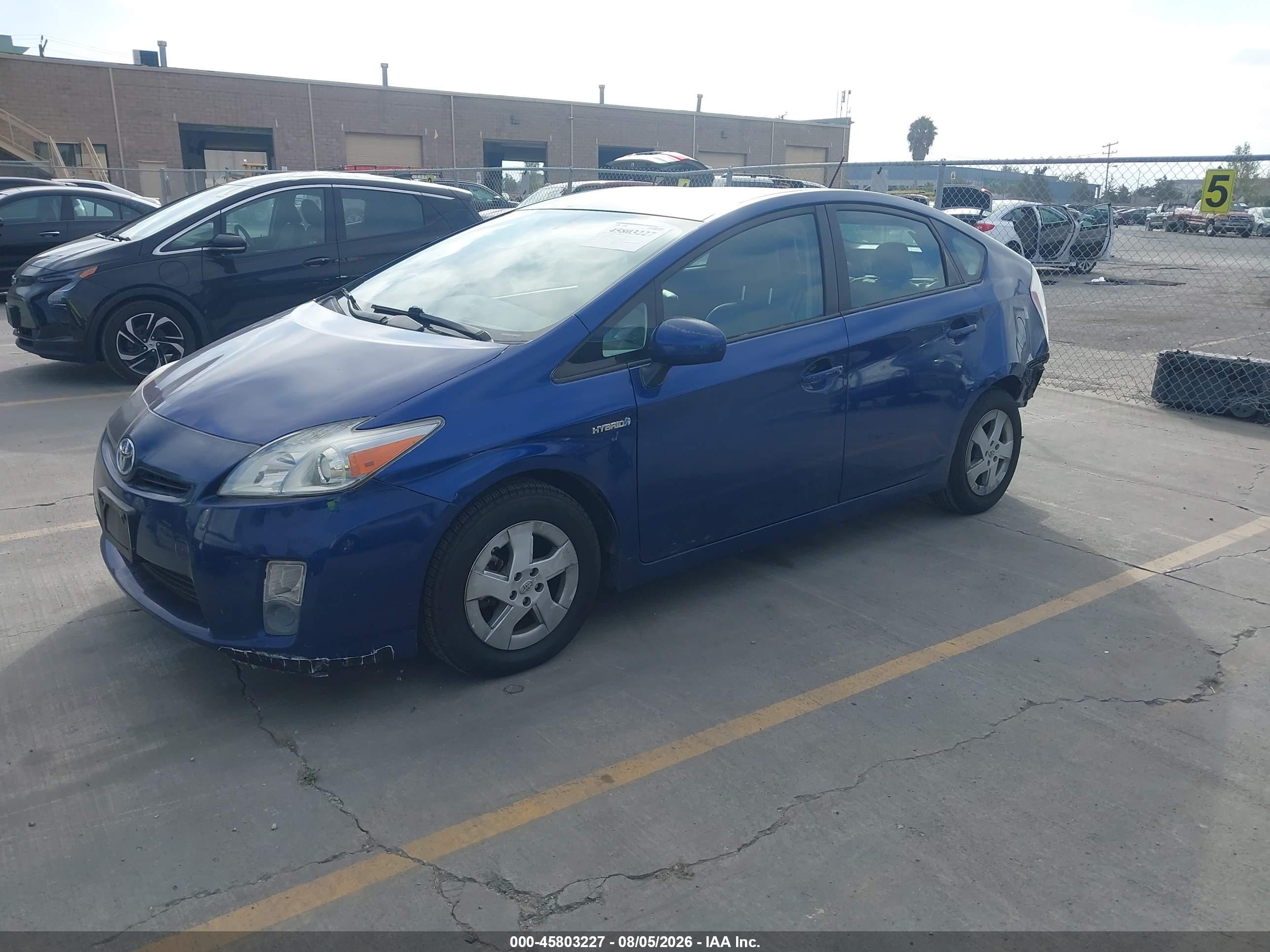 2010 Toyota Prius Iv Blue vin: JTDKN3DU5A0240445