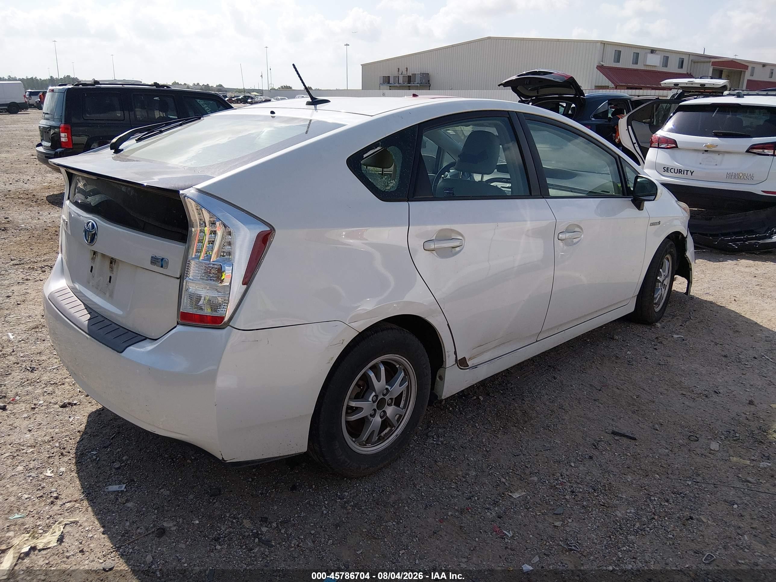2010 Toyota Prius Iv White vin: JTDKN3DU5A5117554