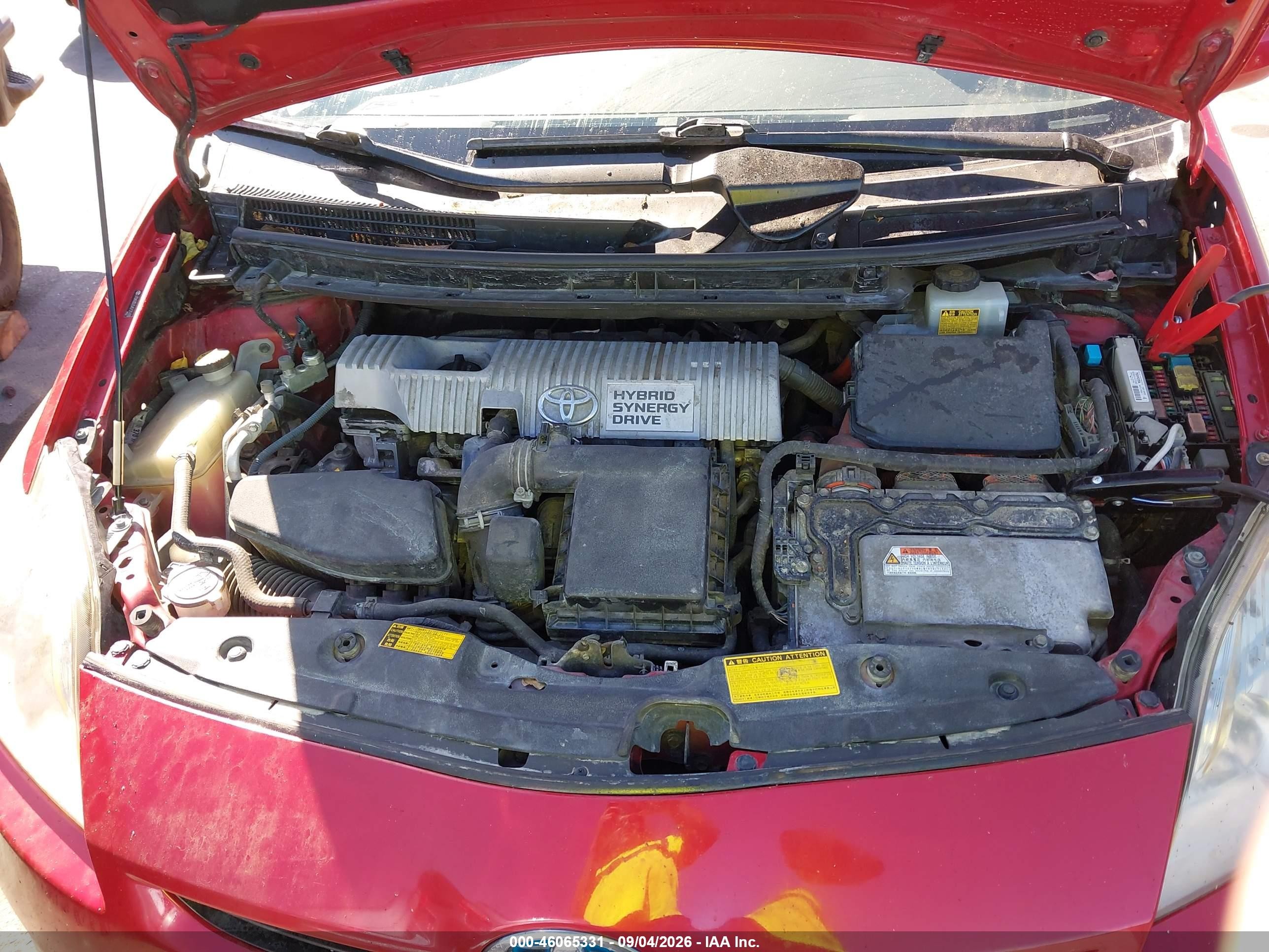2010 Toyota Prius Iv Red vin: JTDKN3DU5A5121698