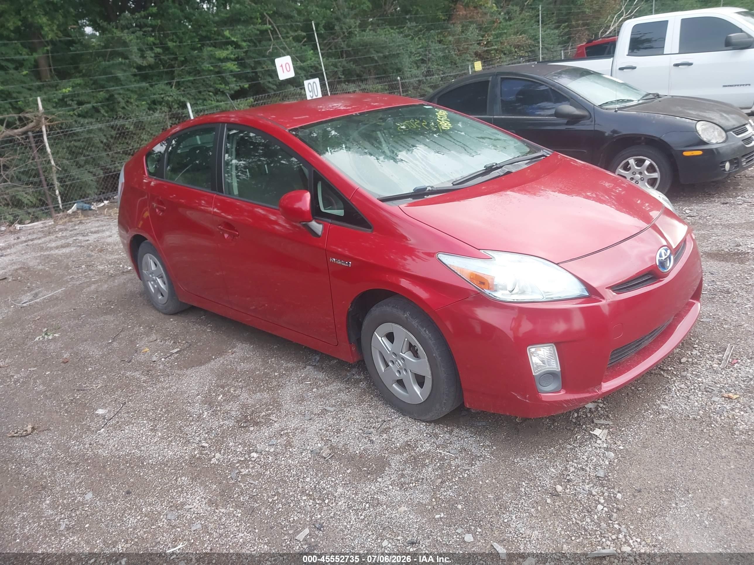 2011 Toyota Prius Two Red vin: JTDKN3DU5B0257828