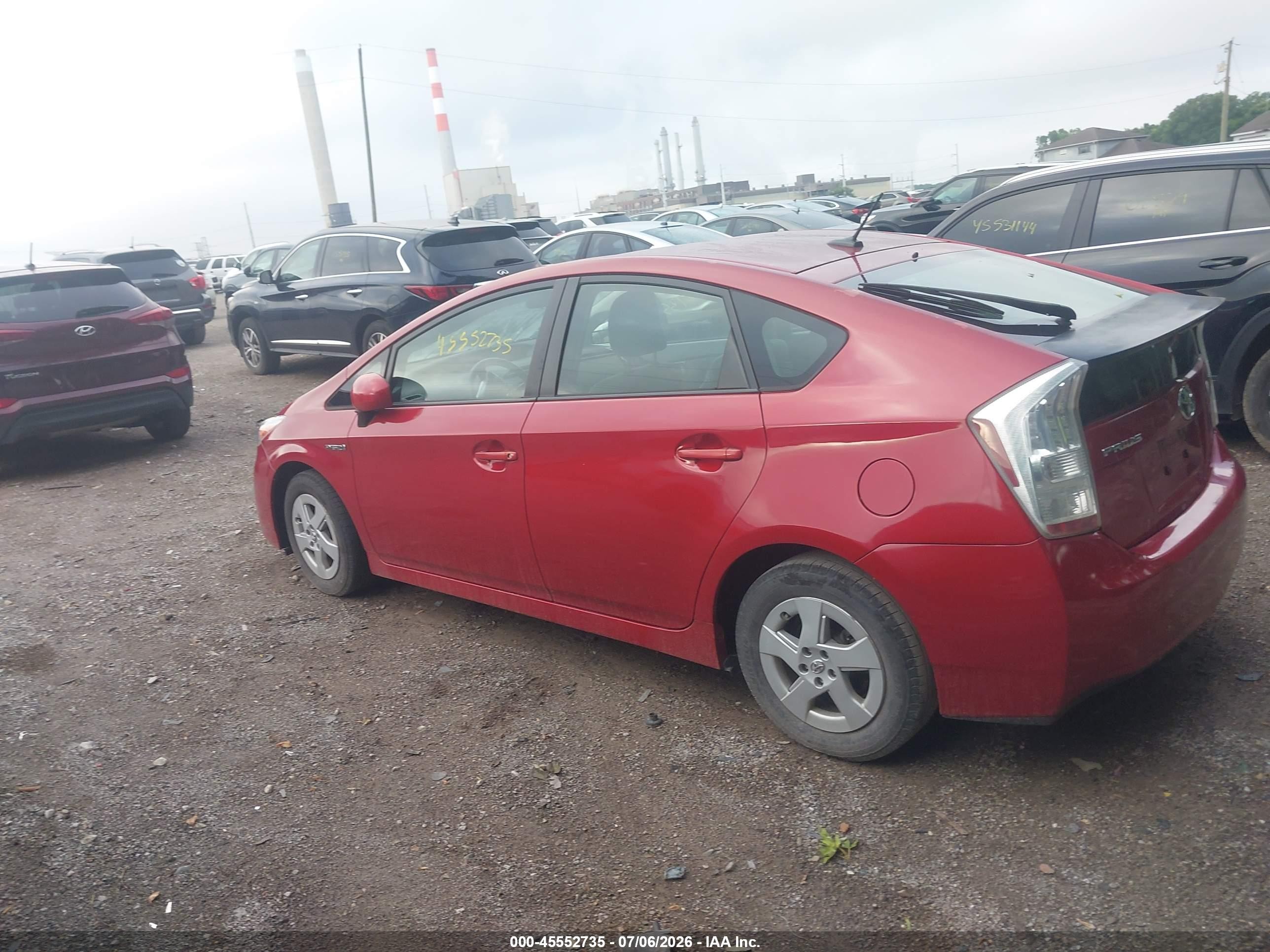 2011 Toyota Prius Two Red vin: JTDKN3DU5B0257828