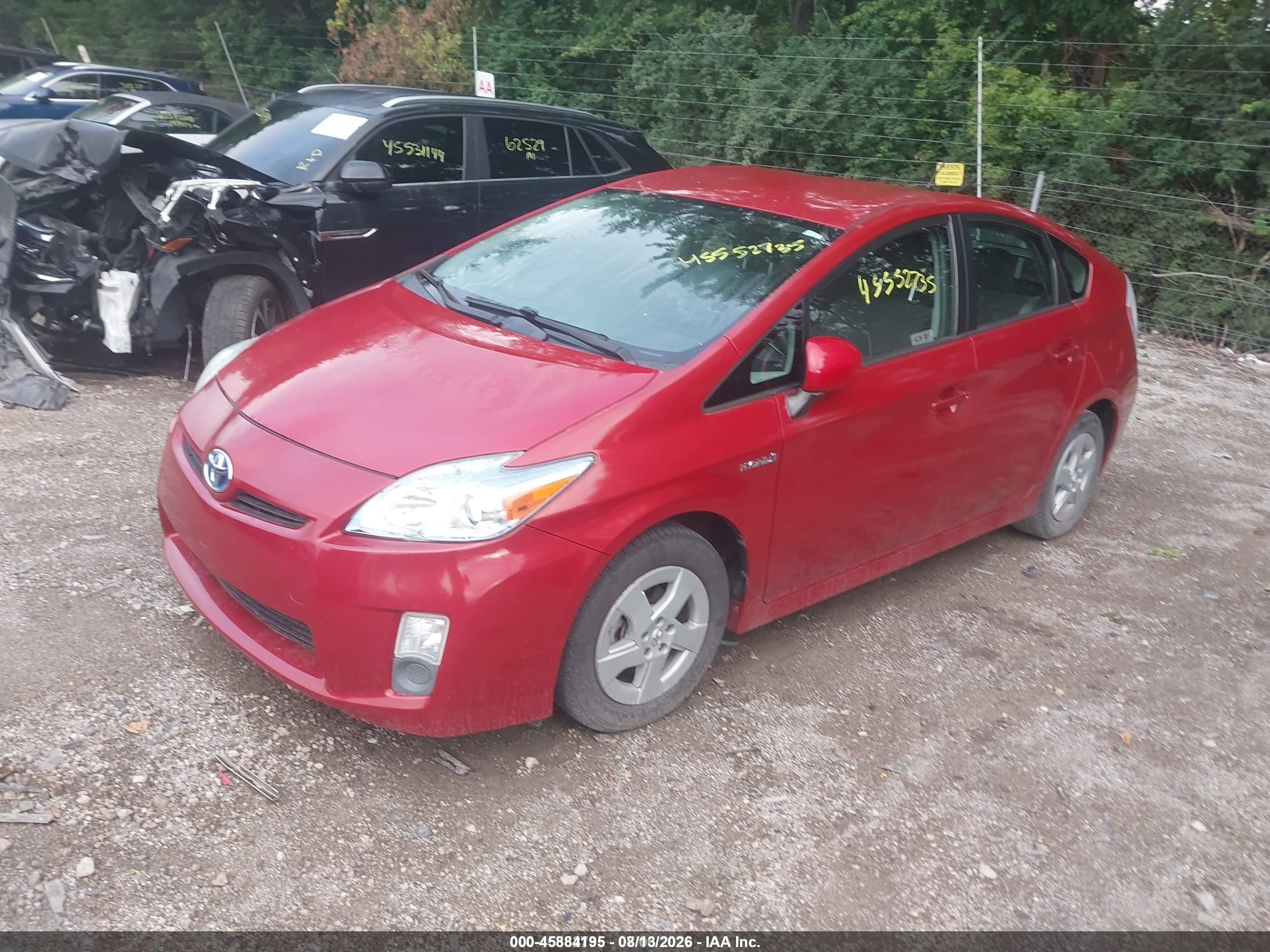 2011 Toyota Prius Two Red vin: JTDKN3DU5B0257828