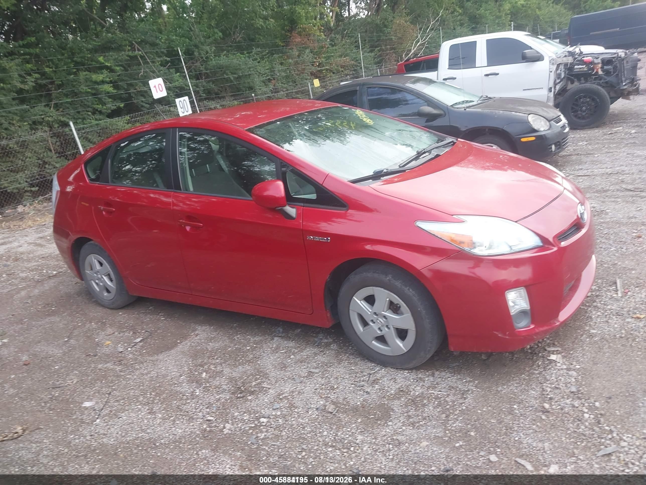 2011 Toyota Prius Two Red vin: JTDKN3DU5B0257828