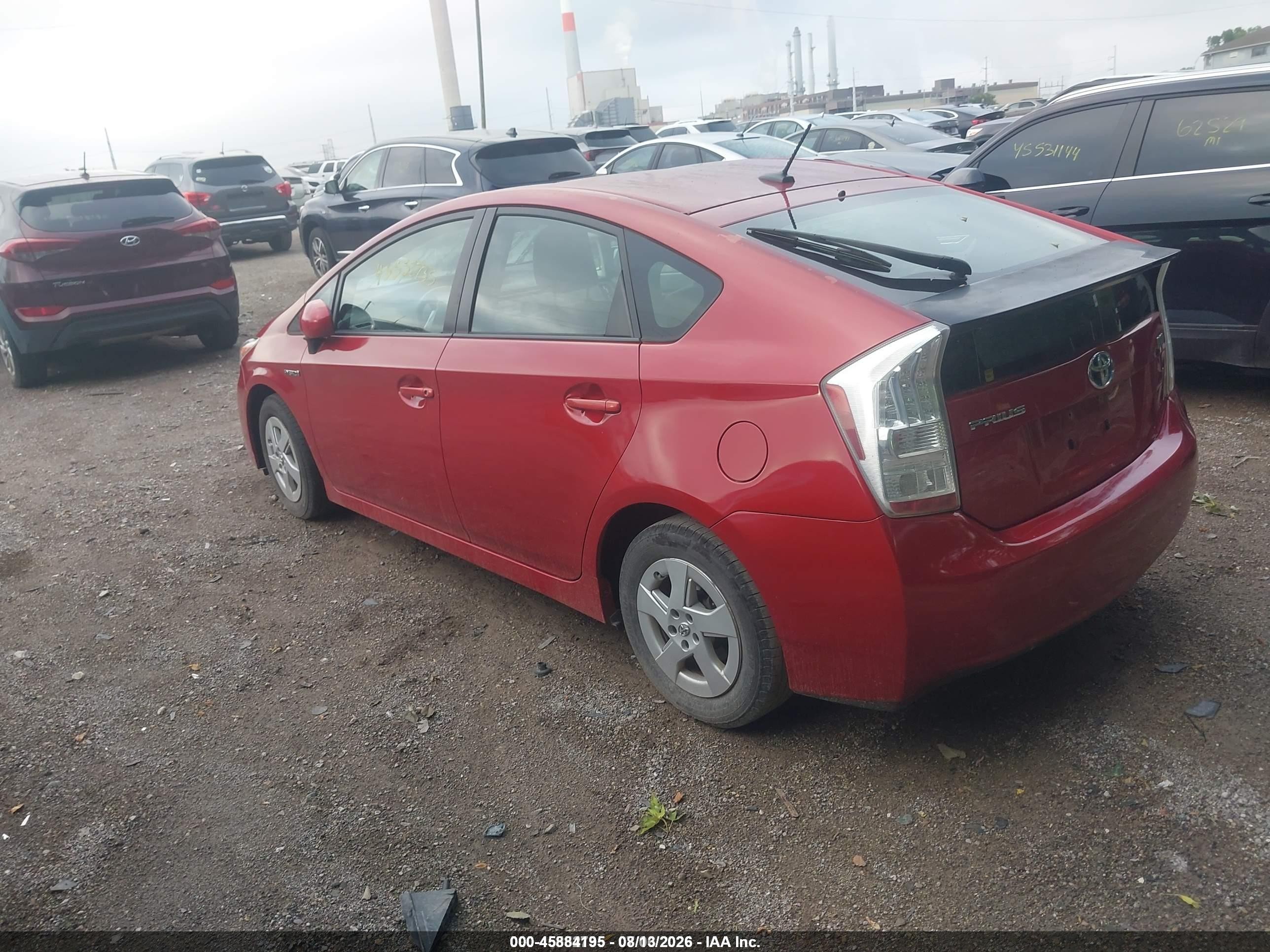 2011 Toyota Prius Two Red vin: JTDKN3DU5B0257828
