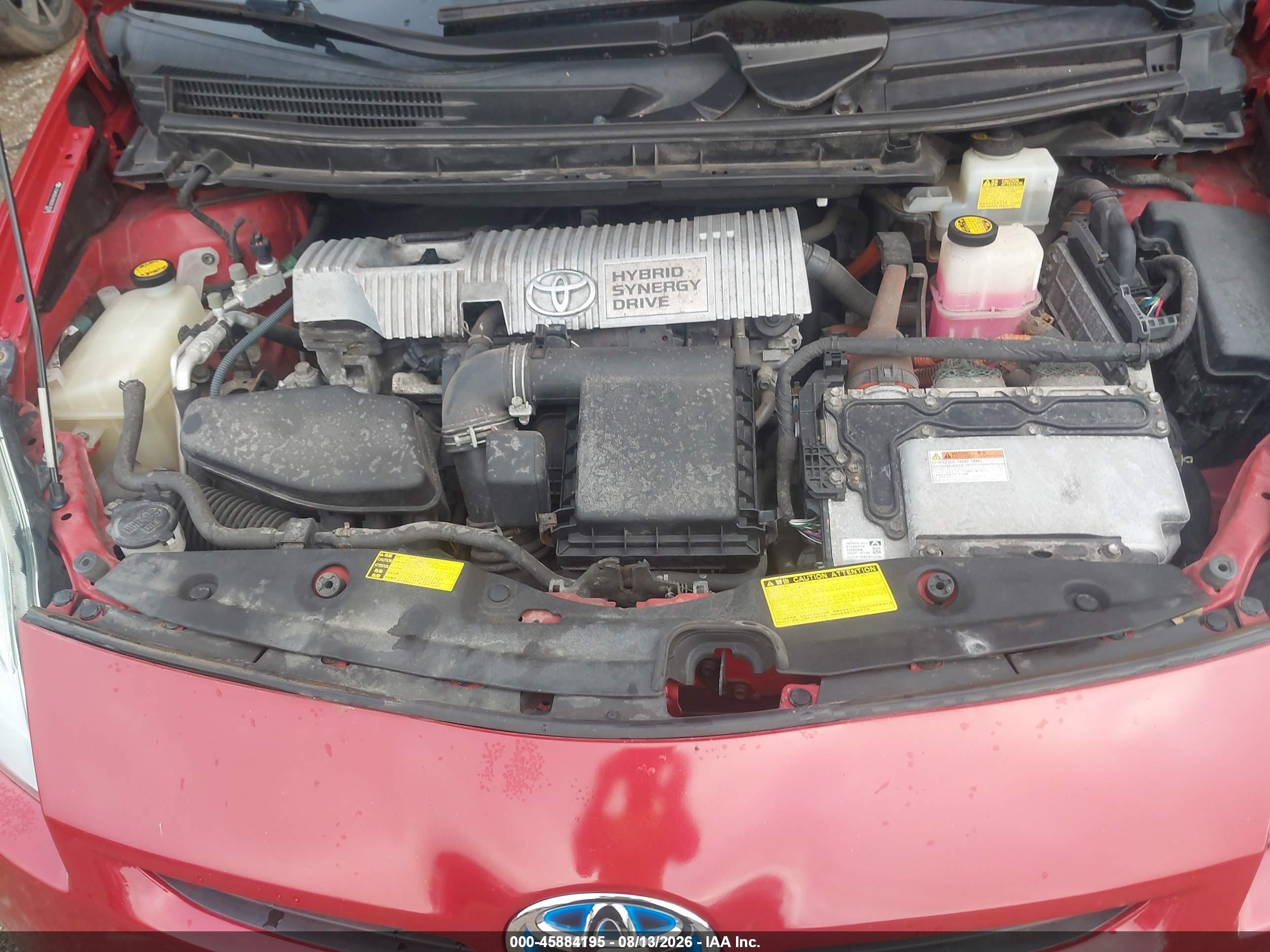 2011 Toyota Prius Two Red vin: JTDKN3DU5B0257828