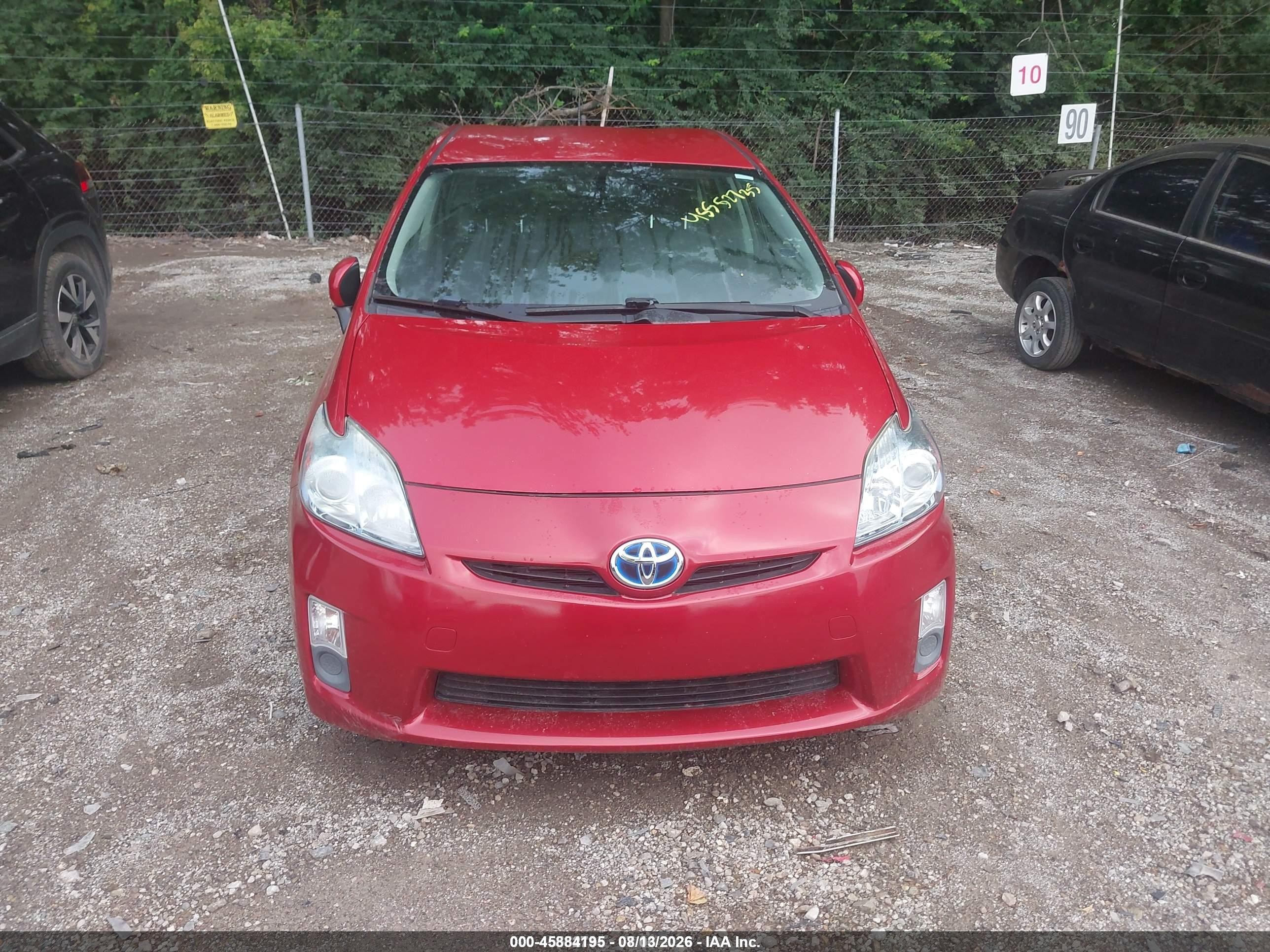 2011 Toyota Prius Two Red vin: JTDKN3DU5B0257828